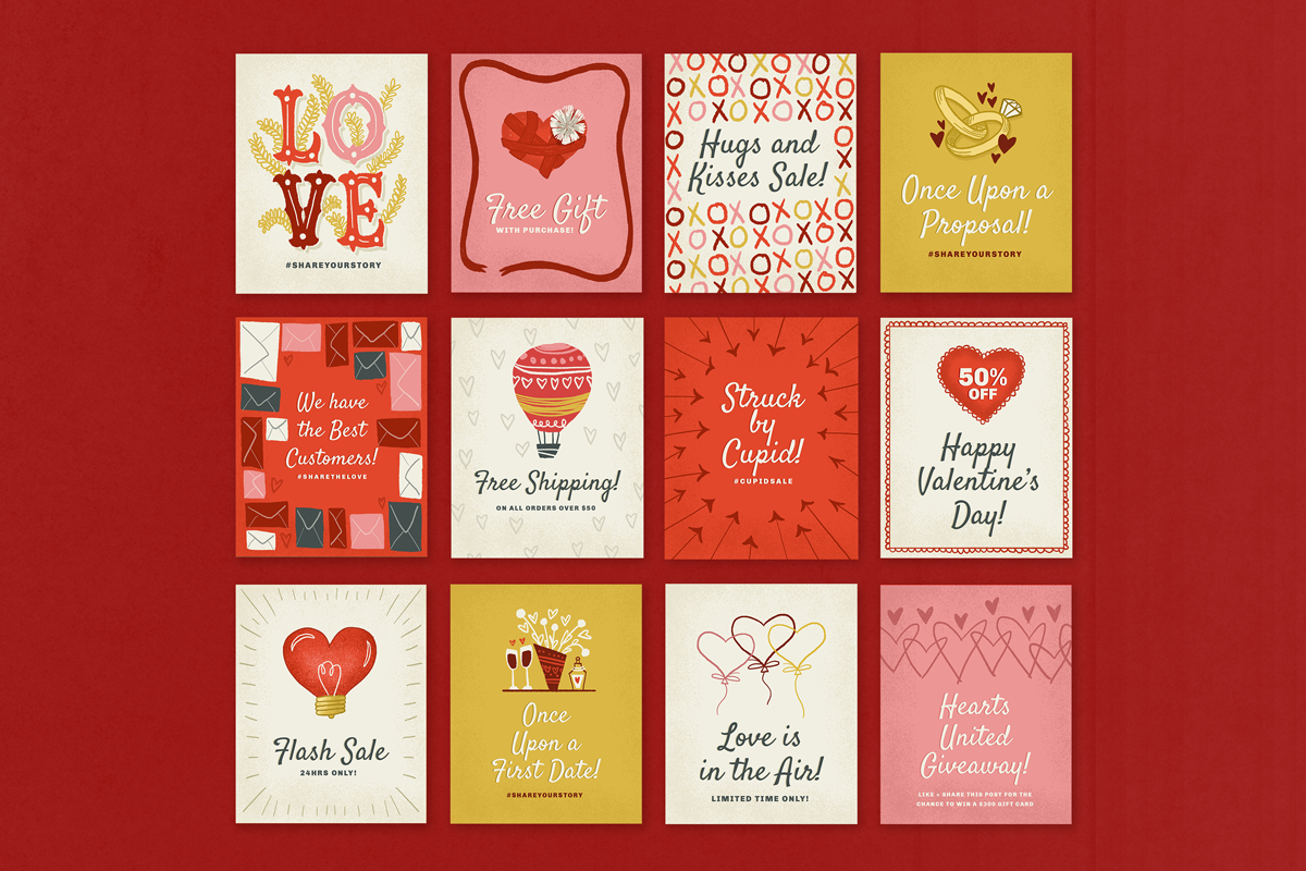 valentine's day blog and pinterest graphics