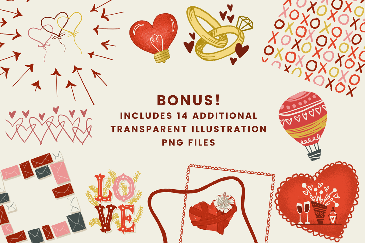 valentine's day illustration graphics
