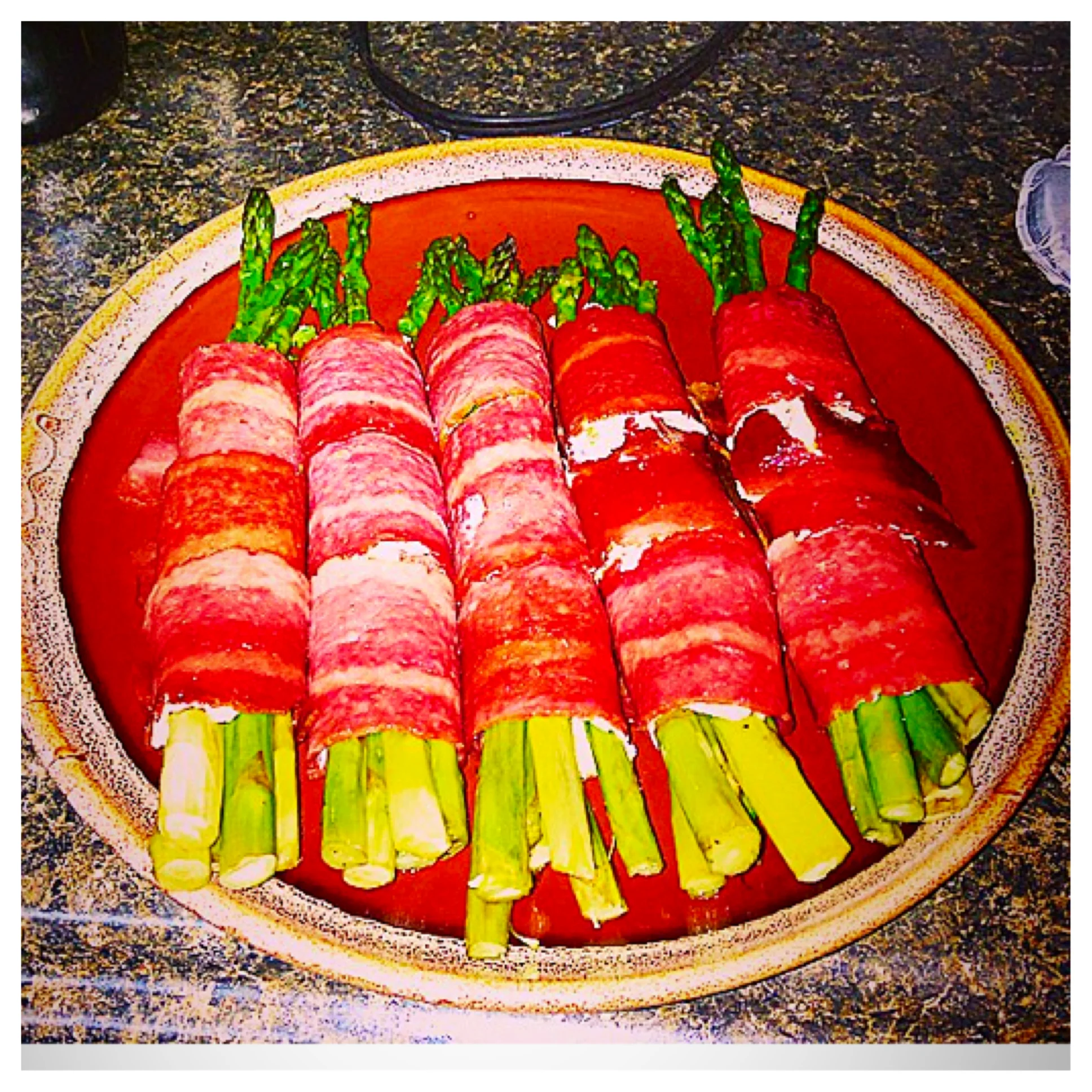 555 EATS - TURKEY BACON WRAPPED ASPARAGUS
