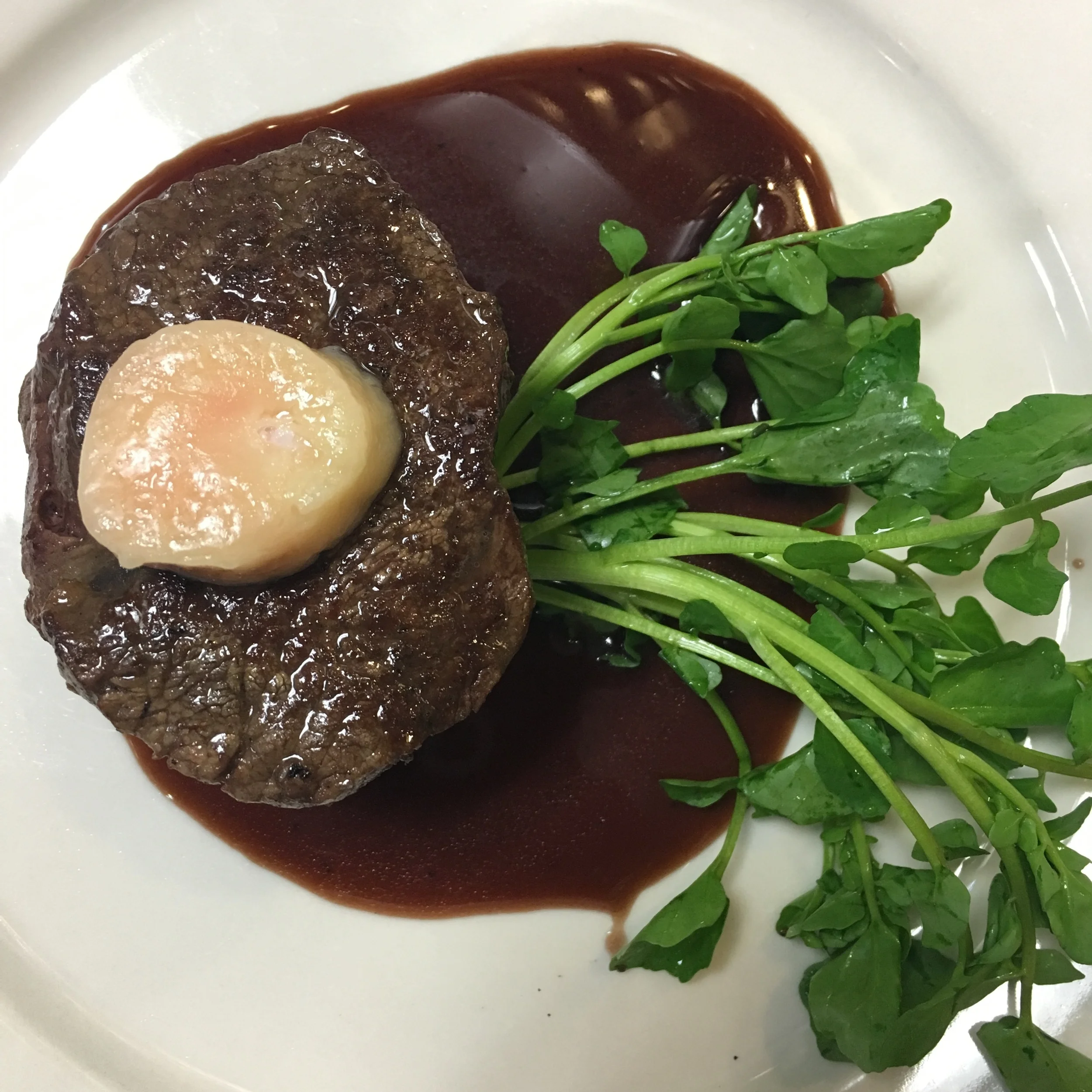 BEING SUCH A RICH DISH, THE WATERCRESS HELPS REFRESH THE PALATE 