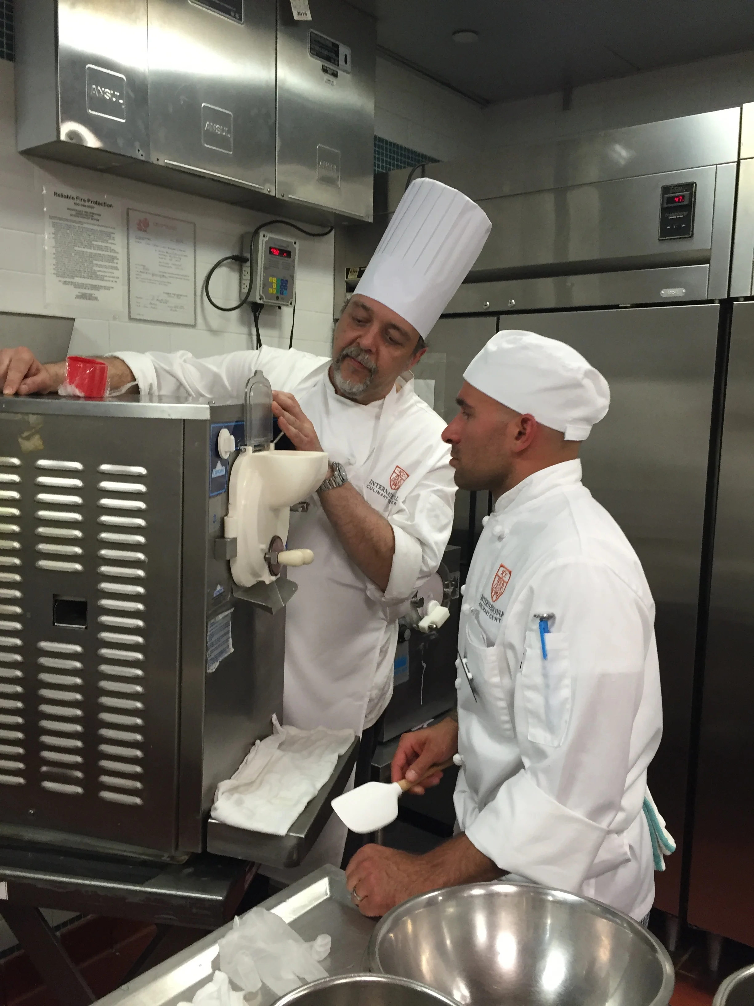 CHEF JOSE WATCHING OVER ME CLOSELY WHILE I WAIT FOR OUR ICE CREAM TO BE READY