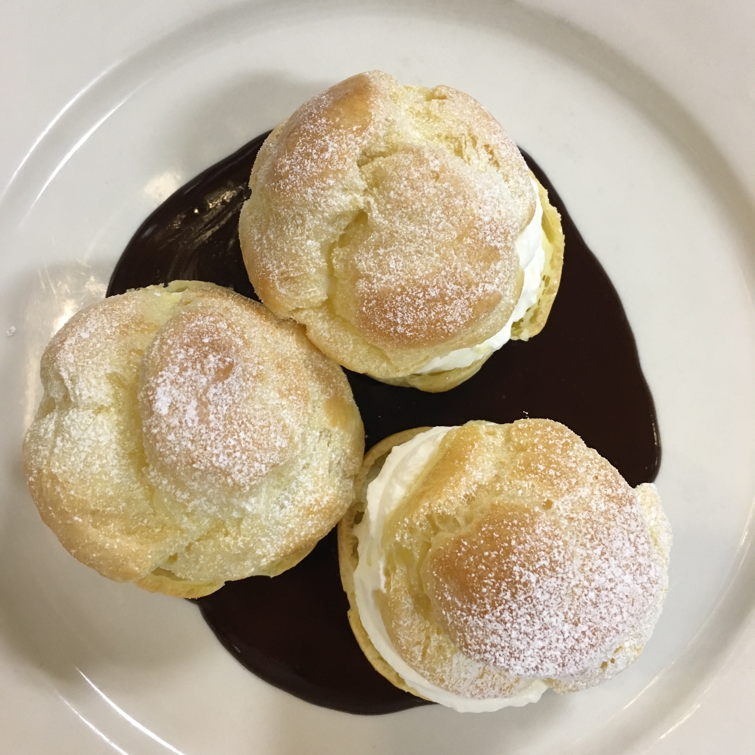 CREAM PUFFS ARE MADE USING PATE A CHOUX, A DOUGH POPULAR BECAUSE OF IT'S VERSATILITY. IT CAN BE DEEP-FRIED, POACHED IN WATER OR BAKED. IT IS ALSO THE ONLY PASTRY DOUGH WHICH IS COOKED TWICE. IT IS ALSO USED TO MAKE THE POPULAR DESSERT, ECLAIRS.