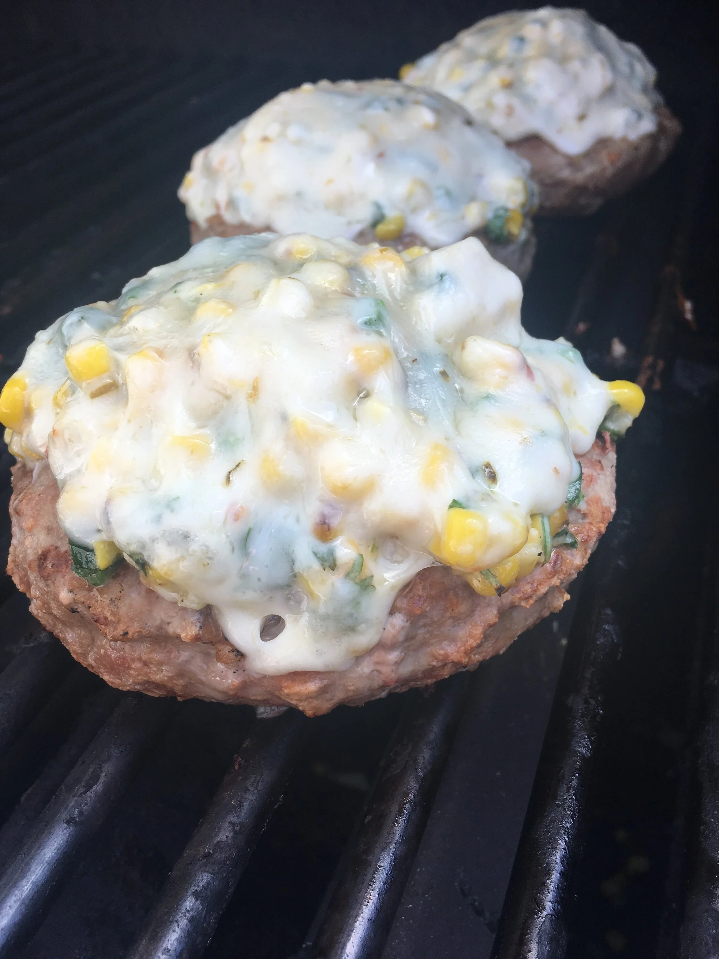 "ELOTE" STUFFED TURKEY BURGERS