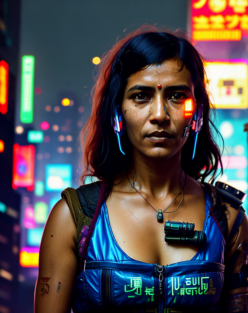00126-film photography, (((cyberpunk))), looking at the camera, moody portait bokeh, ethnic gruffy_((fully clothed))___Indian environm-3080692062-11-16-DDIM-None .png