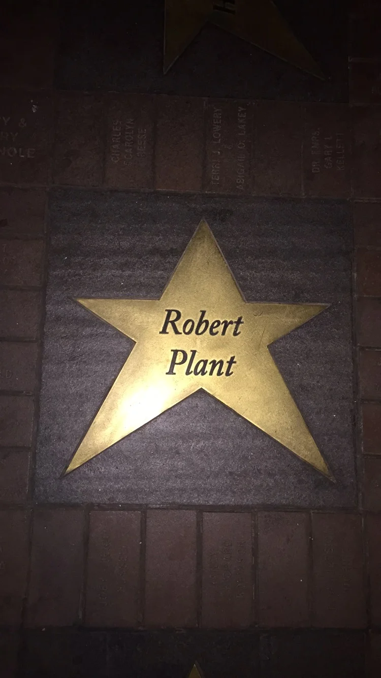Robert Plant's star in front of the Orpheum Theatre *swoons*