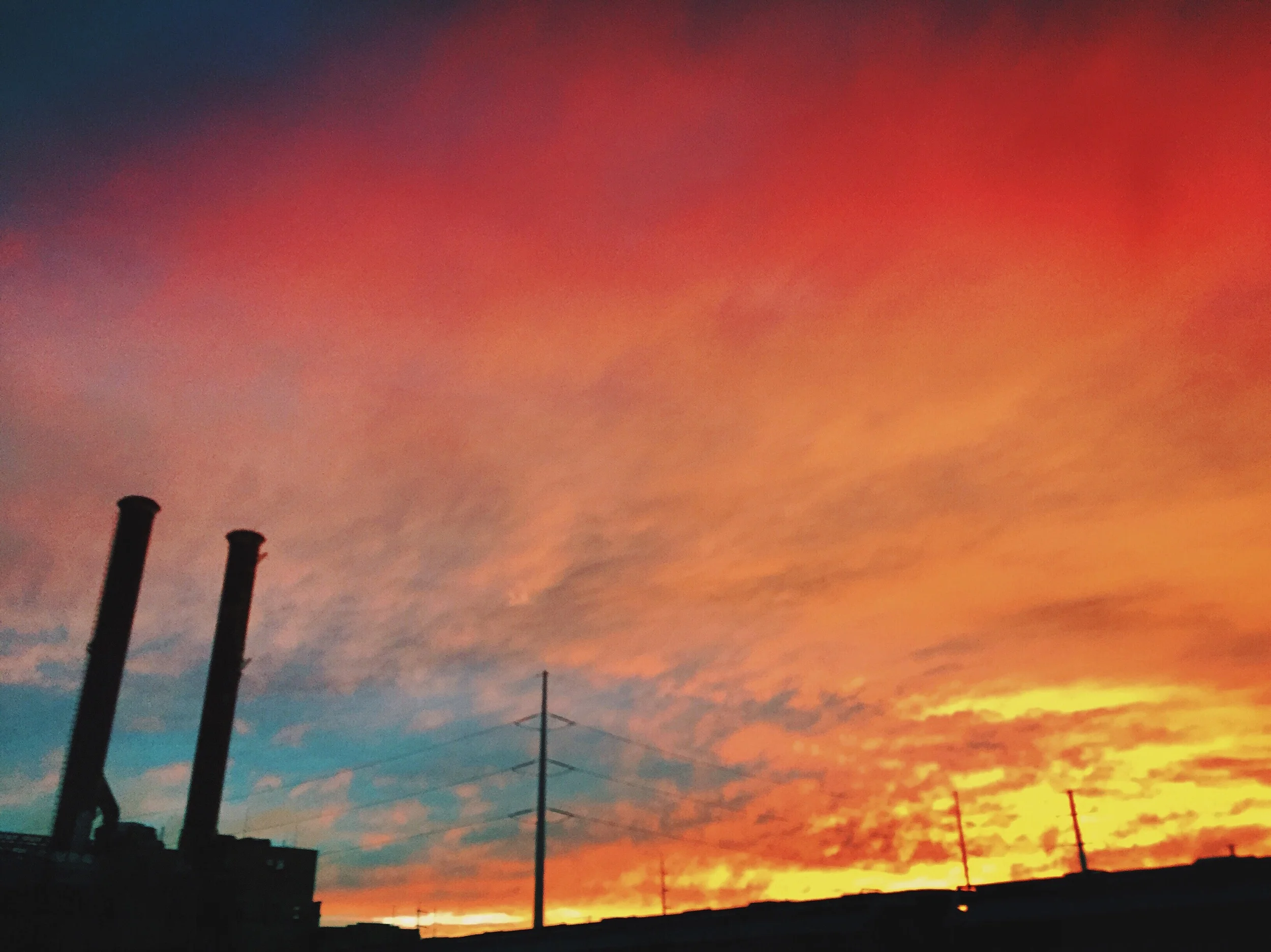 The sky right as I left the pit after shooting CHVRCHES on the first day