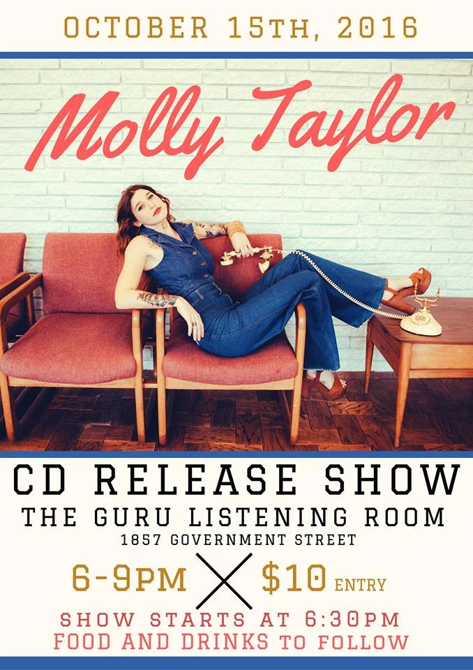 Promotional graphic via Molly Taylor Music's Facebook . Photo by Jordan Hefler, design by Molly Taylor.