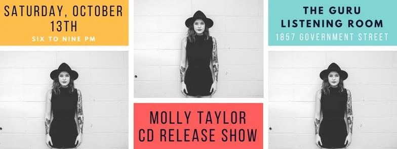 Promotional graphic via Molly Taylor Music's Facebook . Photo by Jordan Hefler, design by Molly Taylor.