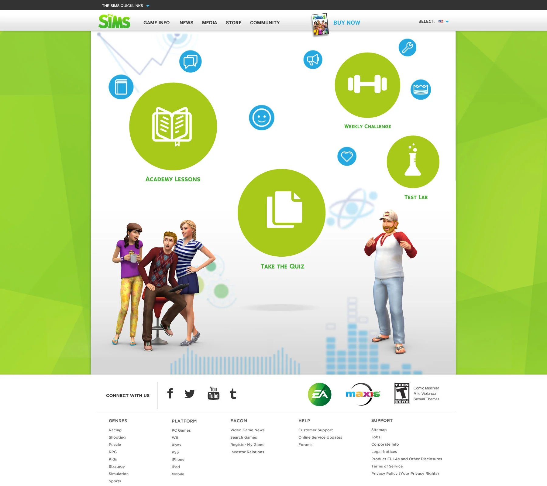 The Academy homepage