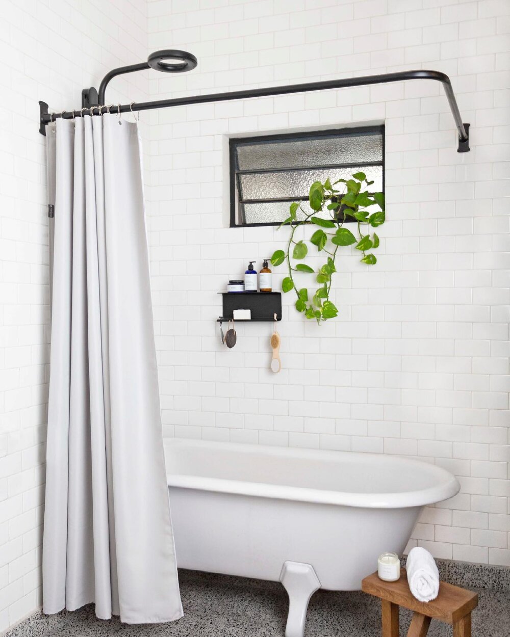 9 Sustainable Shower Curtains For The, Old Fashioned Shower Curtain Rail
