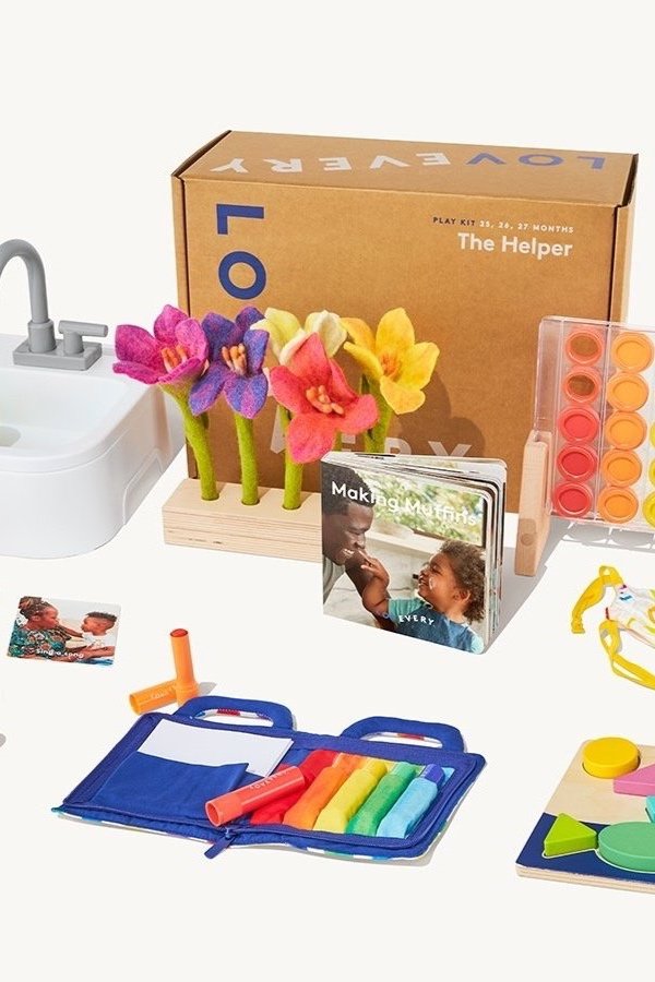 Toddler Fun Creativity ART Box, Preschool Art Kit, Toddler Art Activity  With Apron, Non-toxic Art Supplies, Travel Art Box, Kids Art Gift 
