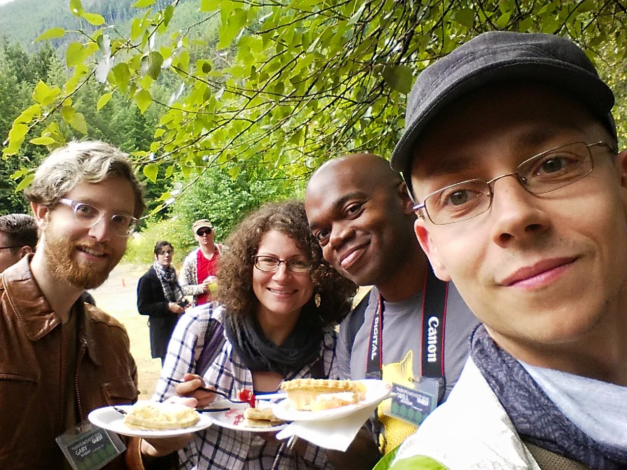 Me at the 2015 Twin Peaks Fest in WA with The Twin Peaks Podcast's Melanie, Will, and Matt.