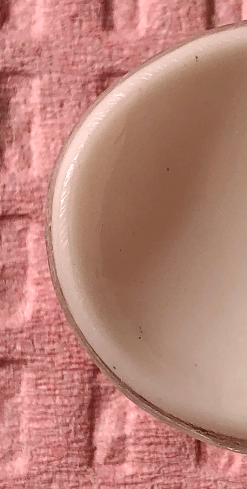 Close up of the stock eye showing unpolished edges.