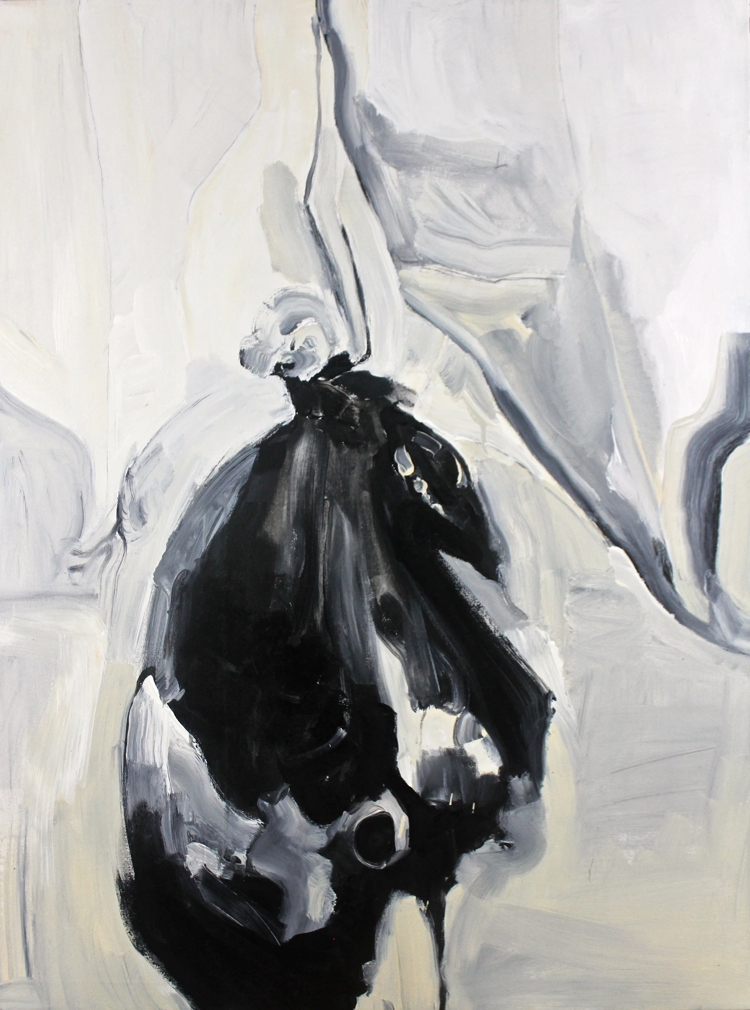 Black Swallow Tail , acrylic on canvas, 30"x40"