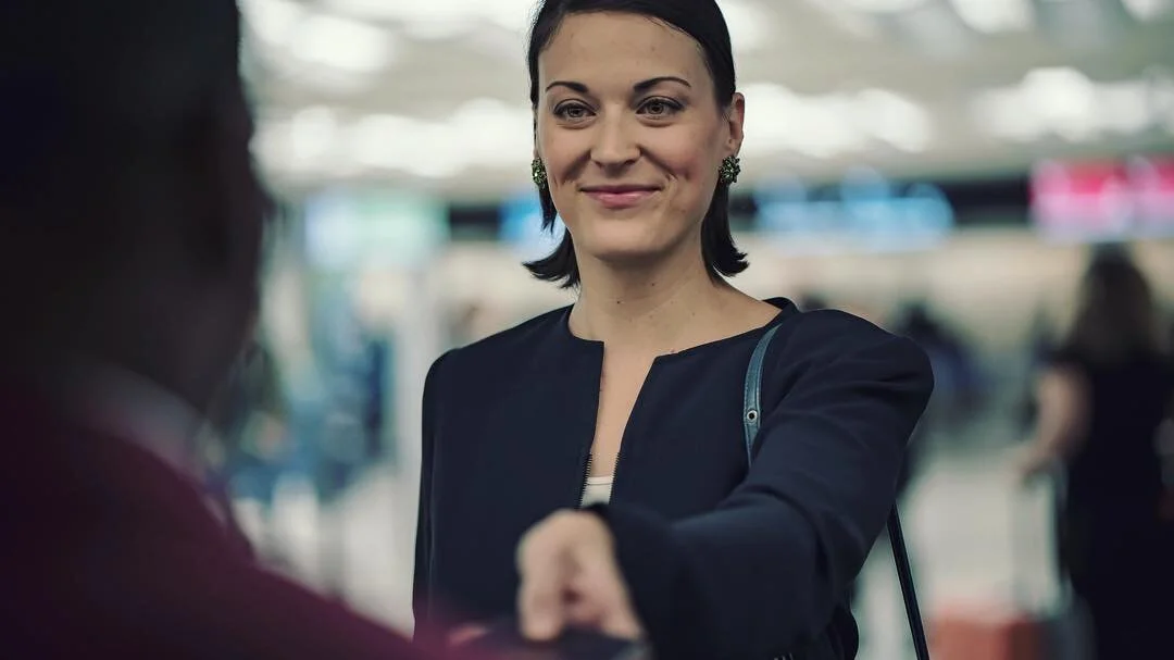 Sarah stars in the PSA, "Biometrics"