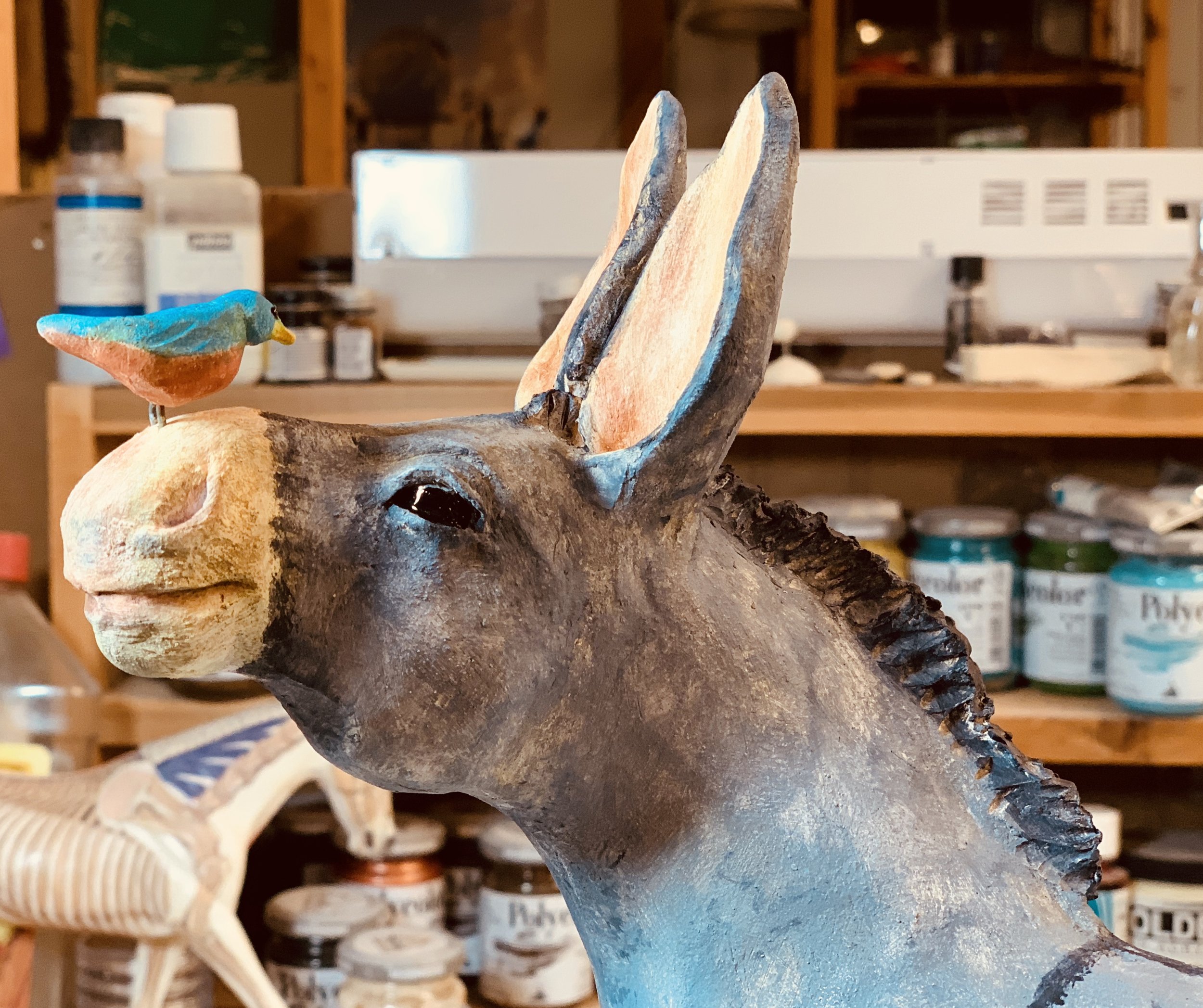 Donkey w_ bird fullsizeoutput_2b16.jpeg