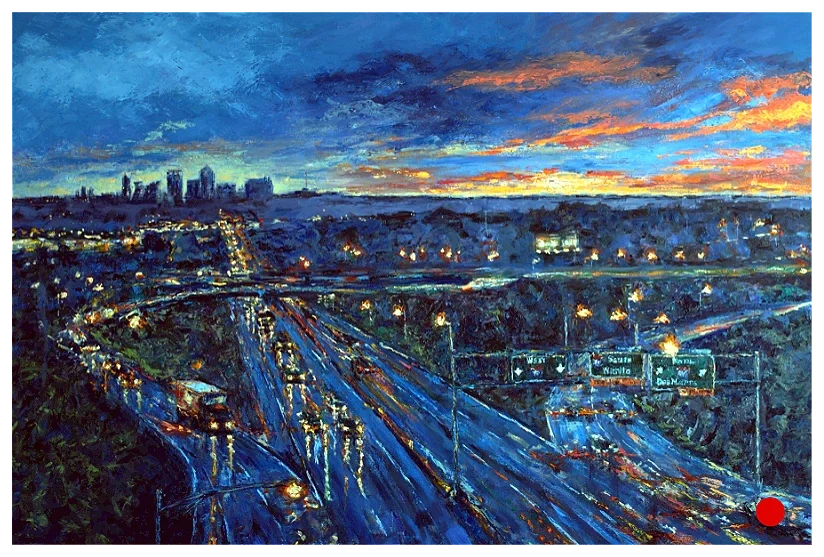 SOLD "Headed Home" 48"x72" original oil painting on canvas.