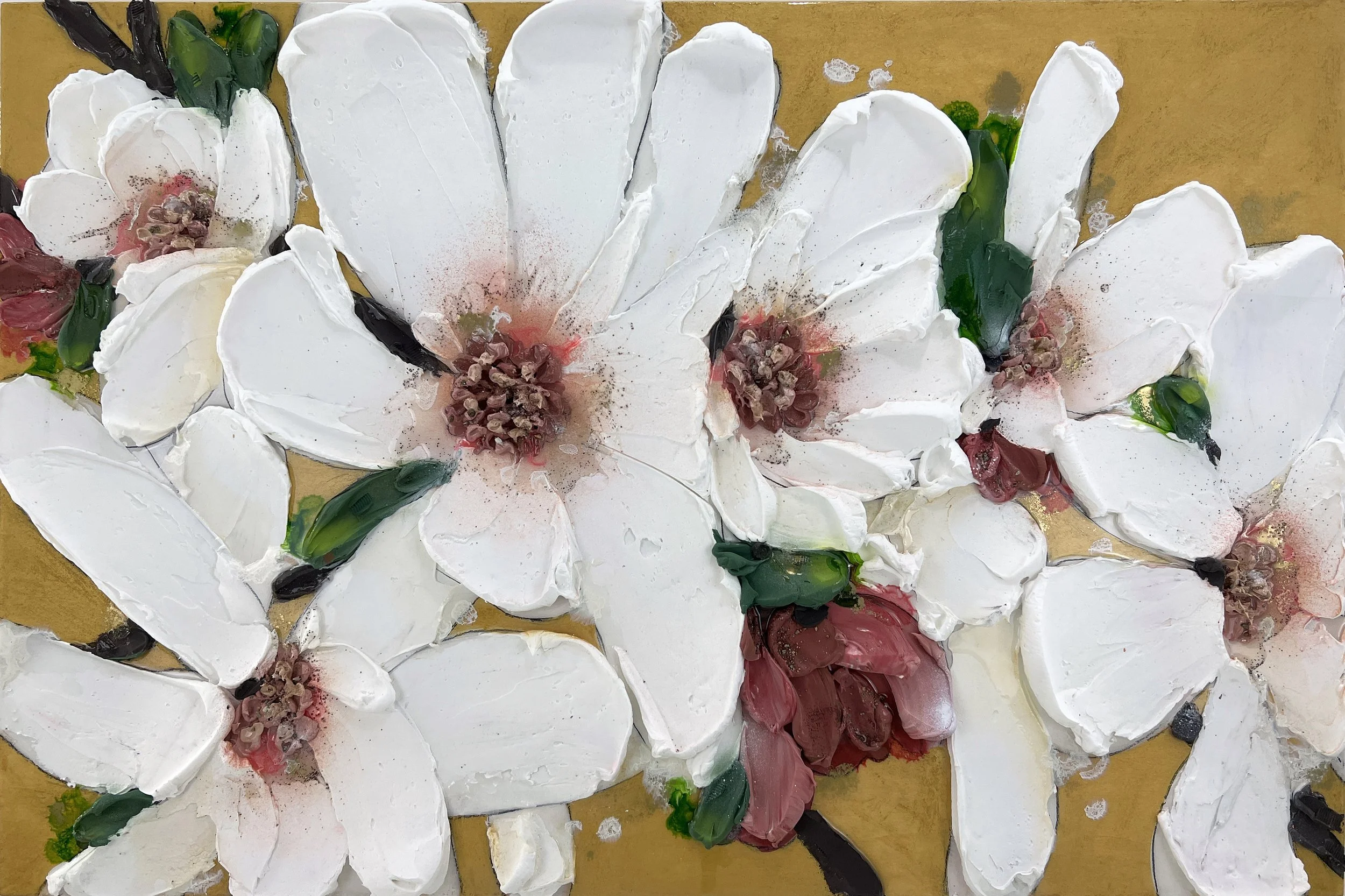 "One Touch Of Nature Makes The Whole World Kin" 31"x47" orig. ac/mm on board w/ resin overlay.