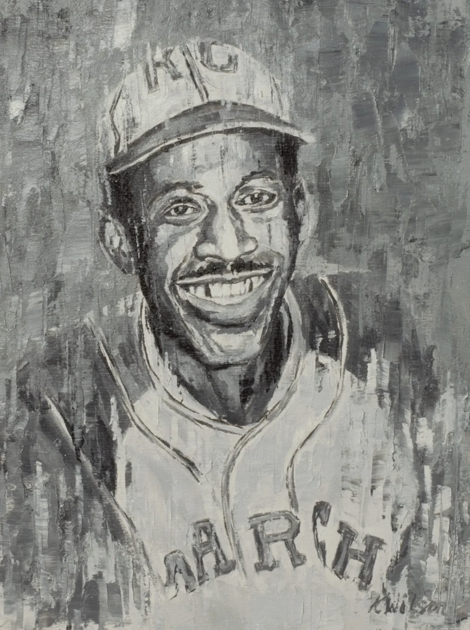 "Satchel" 12"x9" original oil painting on birch panel, framed.