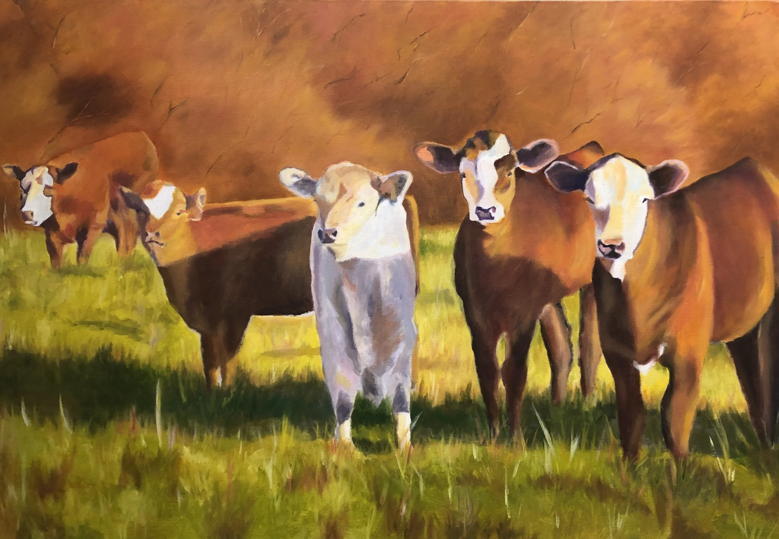 SOLD "Autumn" 24"x36" original oil painting on canvas wrap.