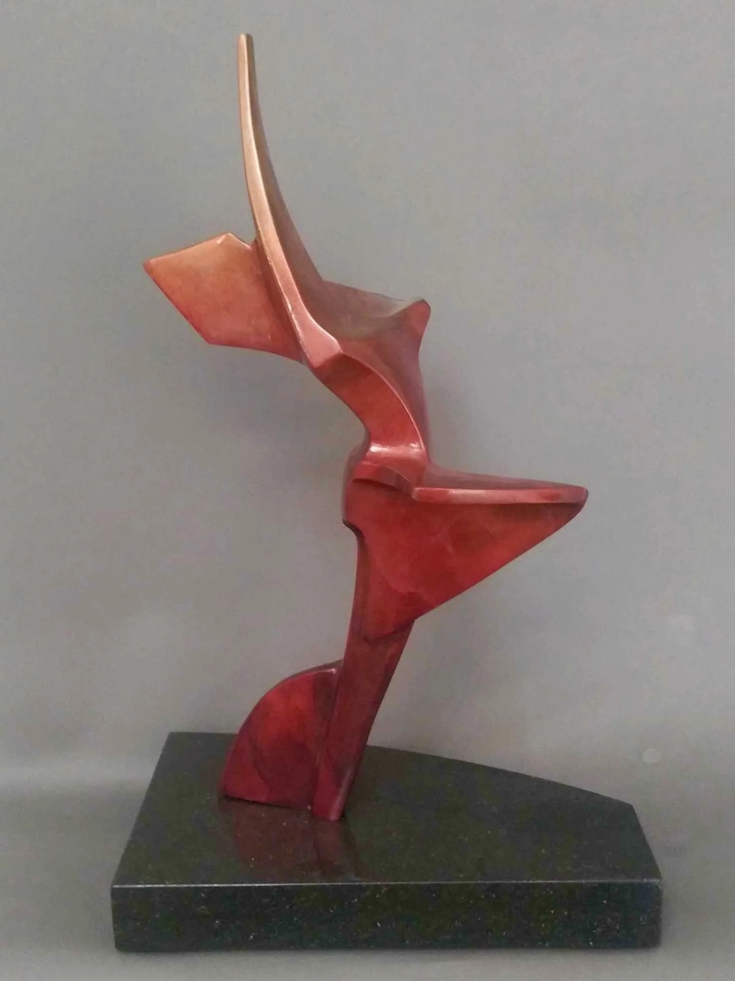 "Fluidity in Motion" 14"x8"x6" original bronze sculpture on granite base.