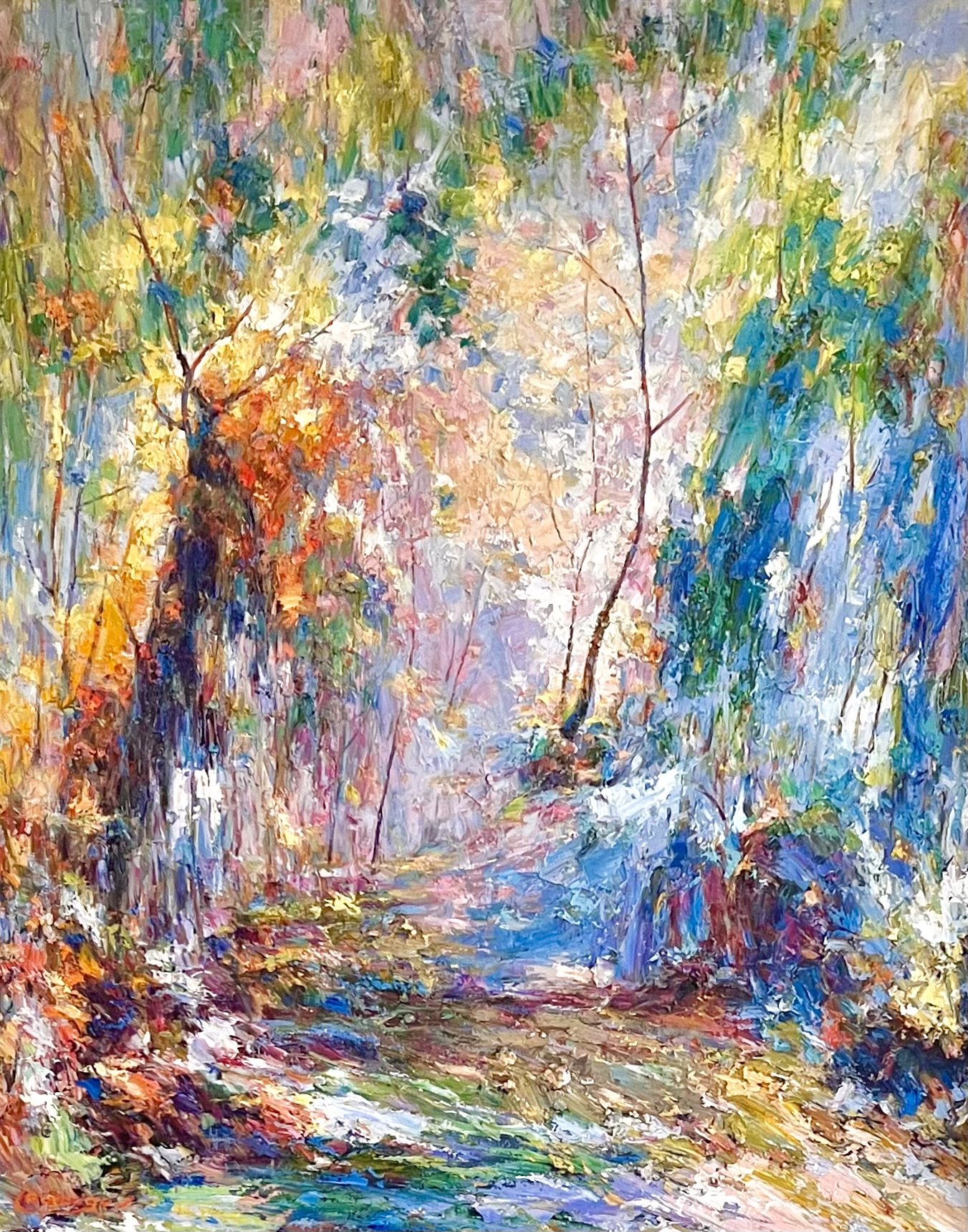 SOLD Abstract Landscape 60"x48" original oil painting on canvas.
