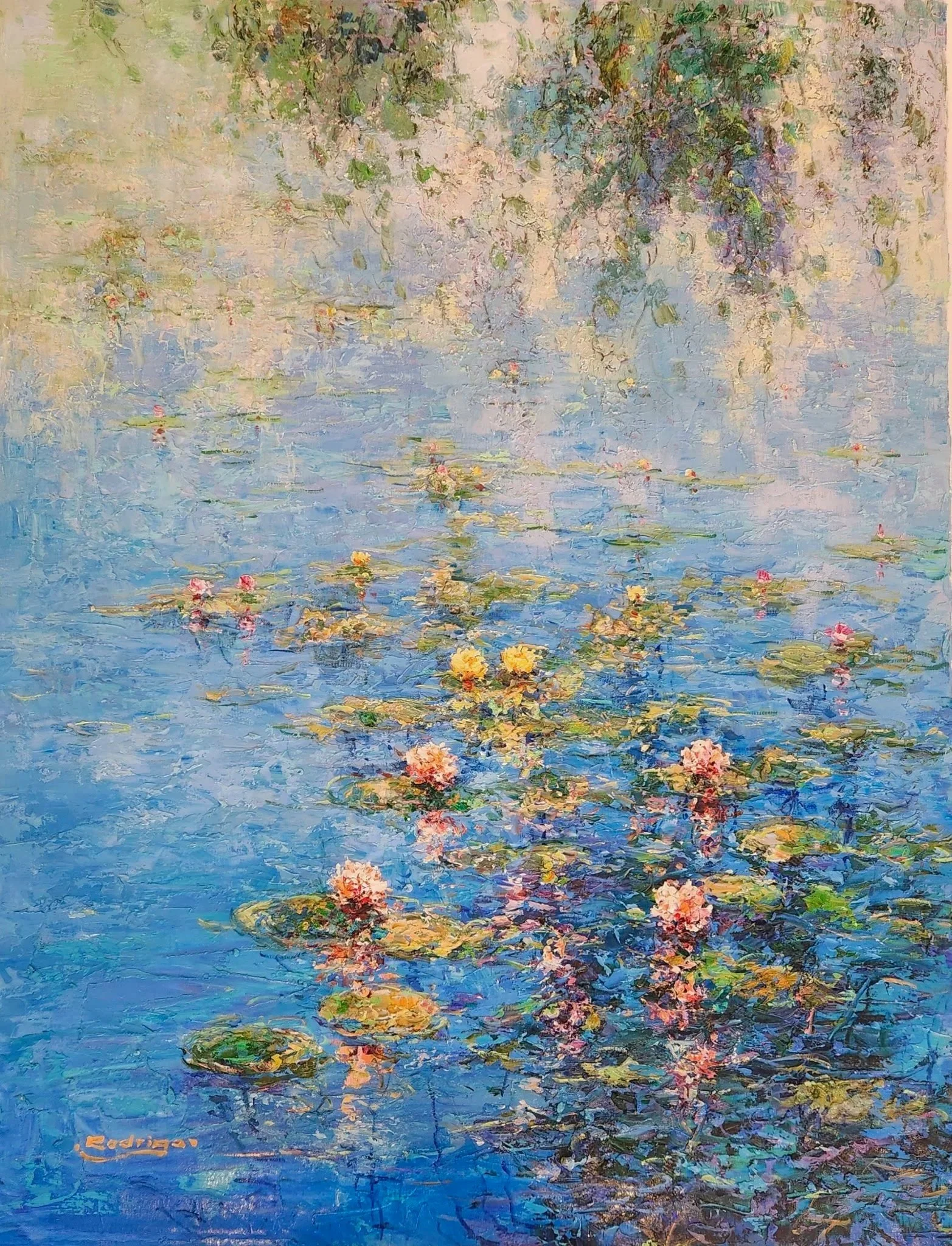"Basking in the Sun" 48"x36" original oil painting on canvas.