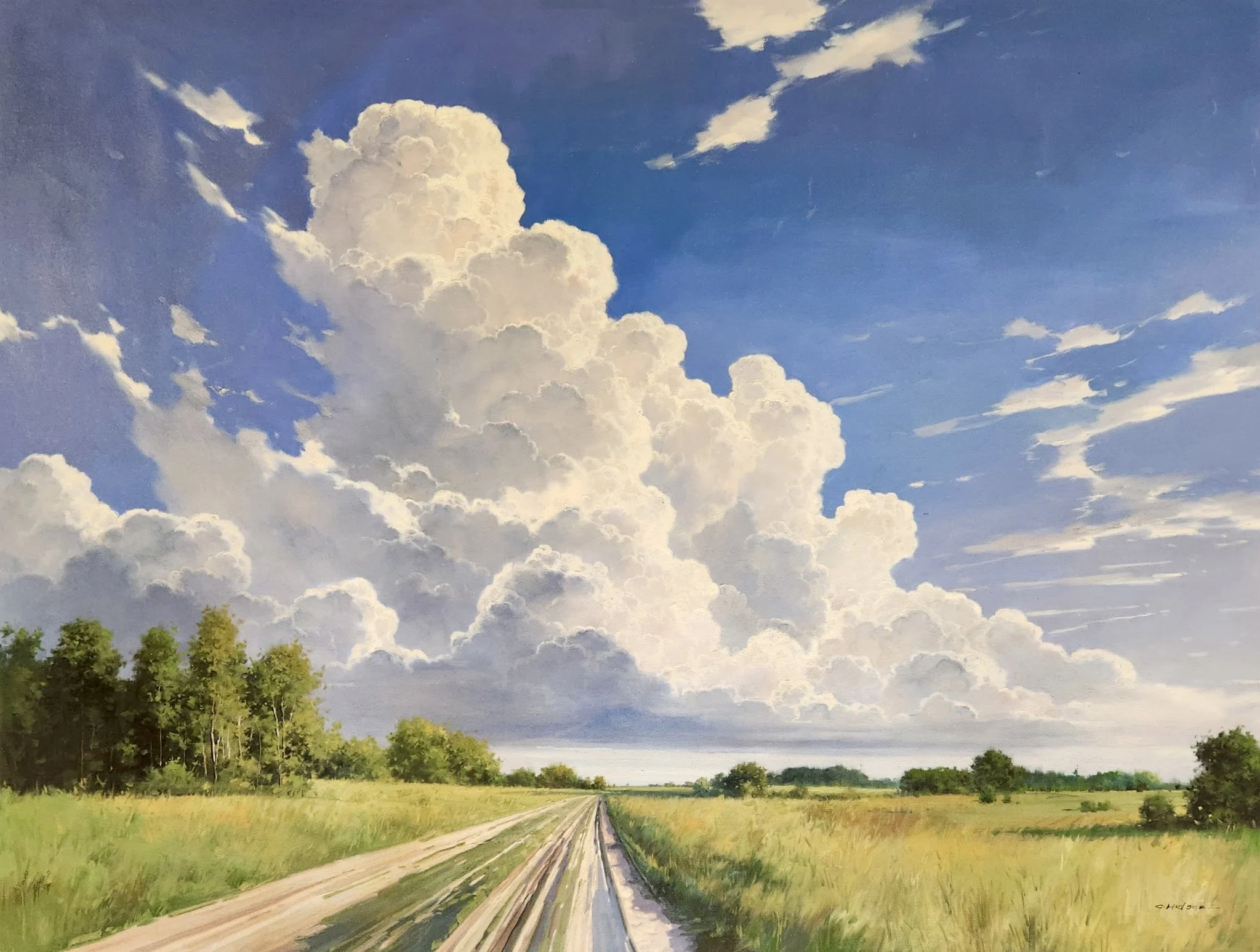 "Sky's The Limit" 48"x60" original oil painting on canvas.