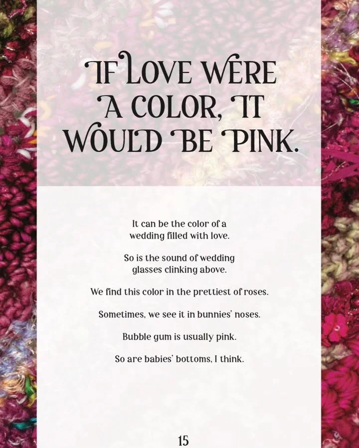 Page Excerpt from book, IF GRATITUDE WERE A COLOR, IT WOULD BE TURQUOISE, by Laura A. Mena.