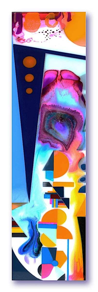 New Funk - 48" x 12" Resin on panel.