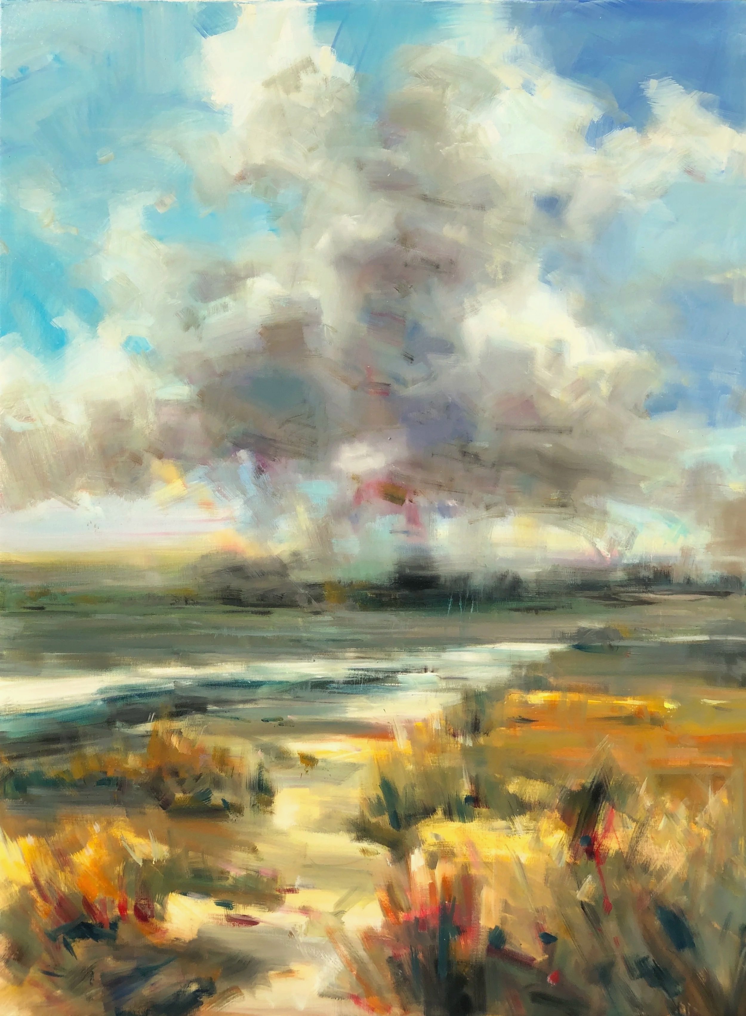 "Clouds Over The Plains" 48"x36" original oil painting on canvas.
