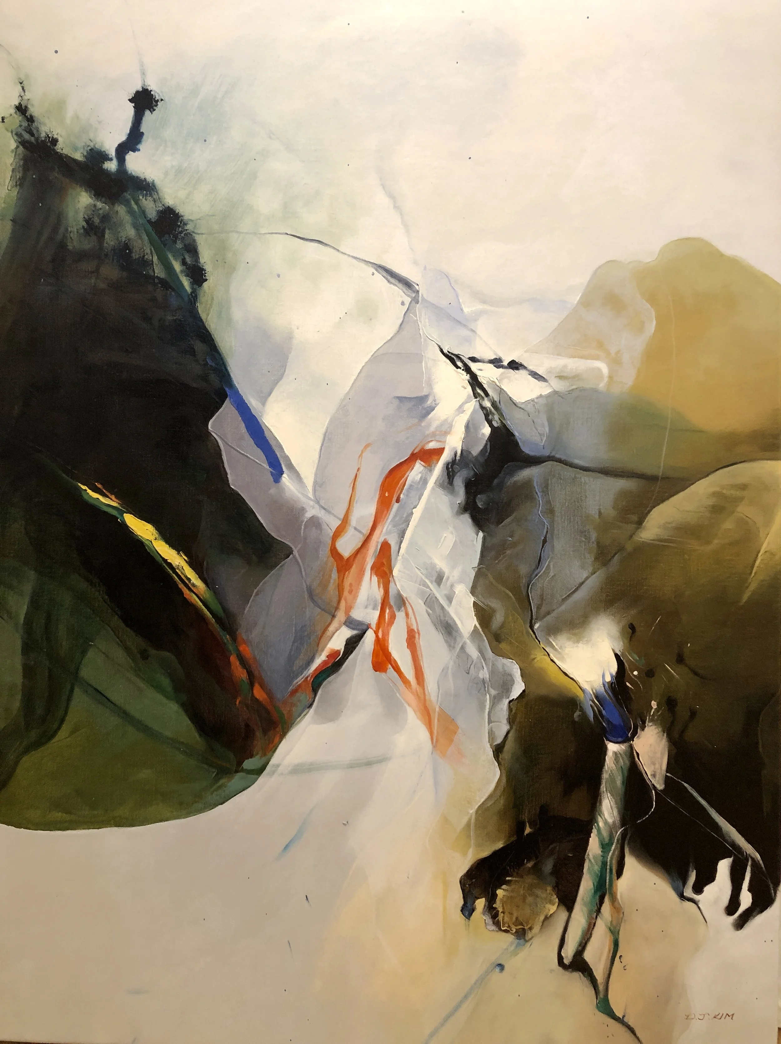 SOLD Abstract 48"x36" orig. oil painting on canvas.