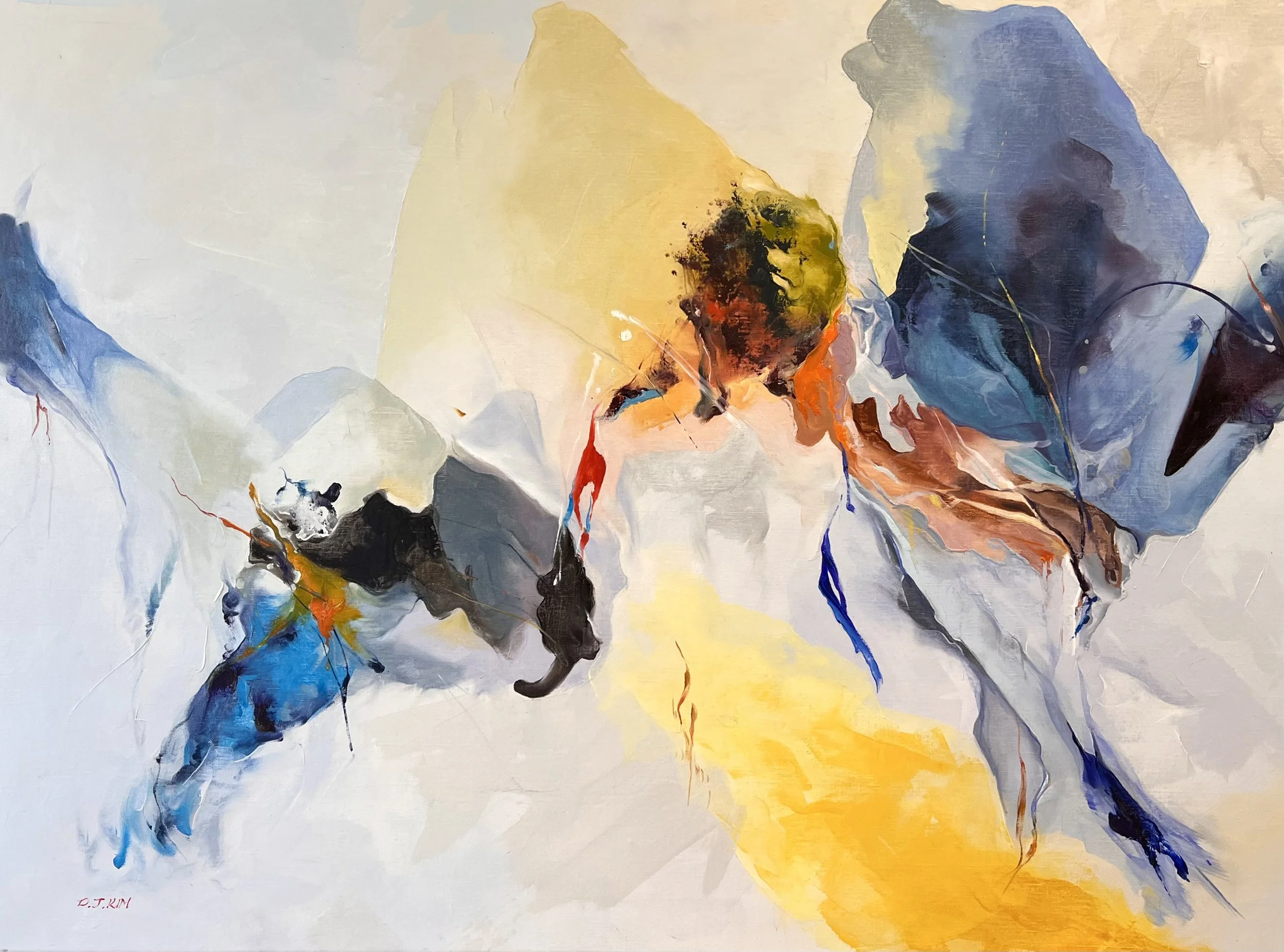 Abstract 36"x48" orig. oil painting on canvas.