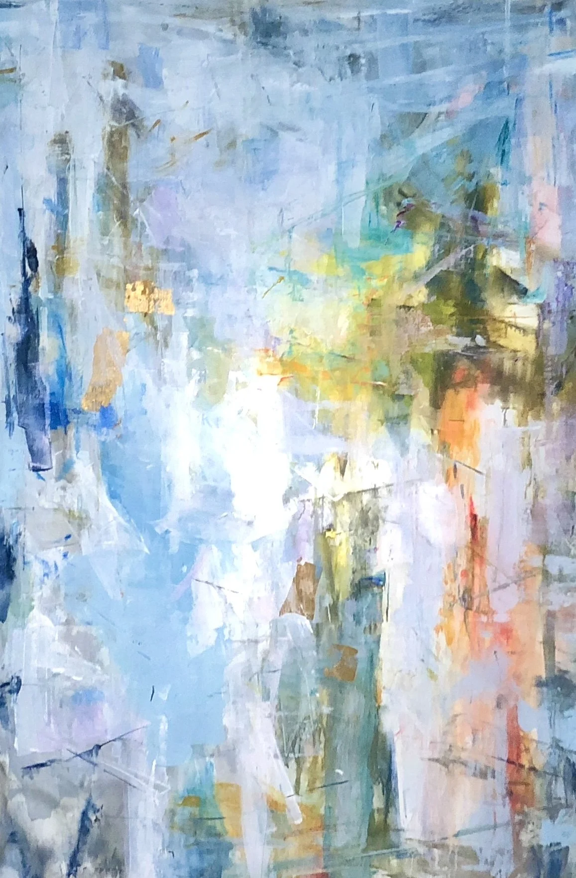 SOLD Abstract 72"x48" orig. oil painting on canvas.