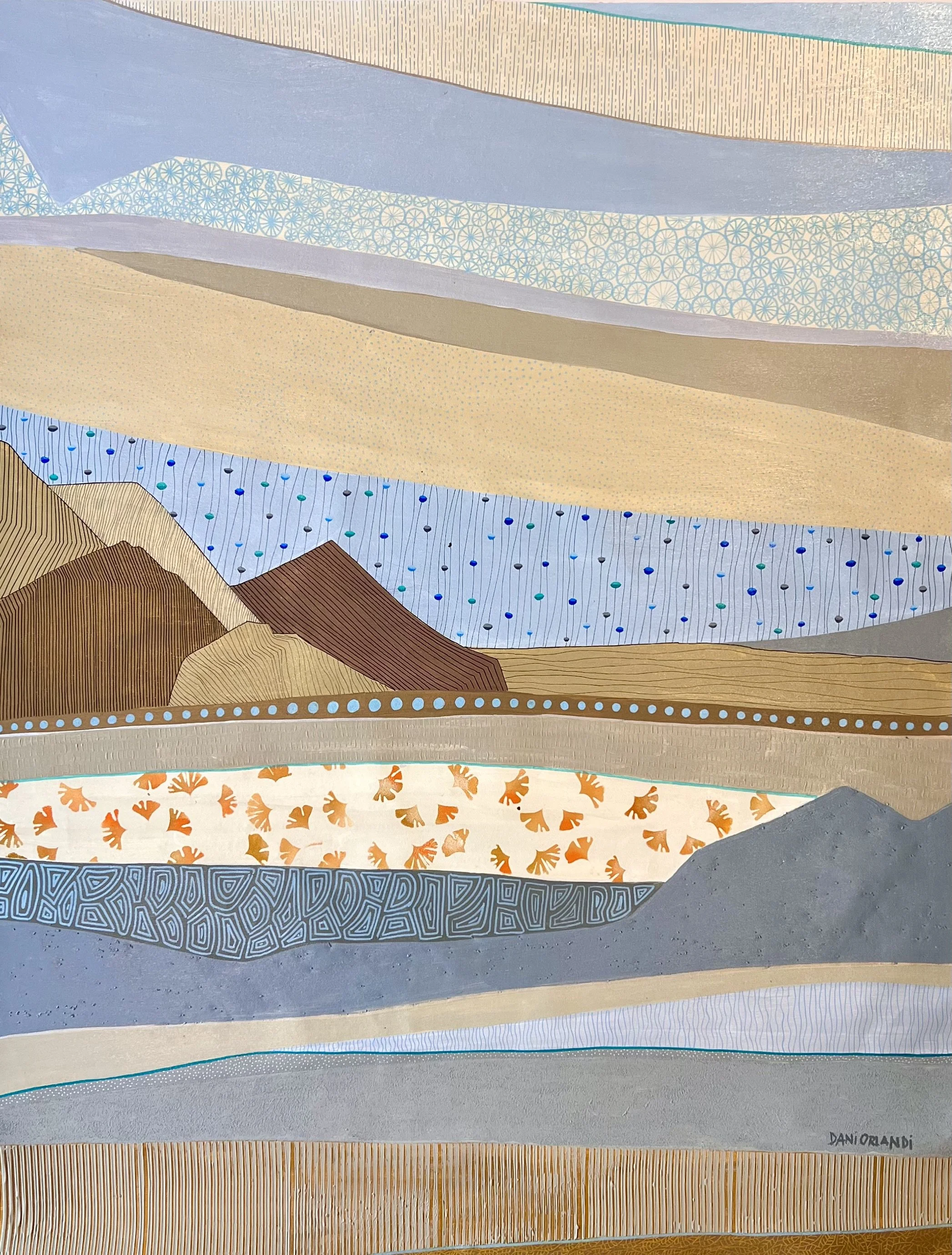Abstracted Landscape 48"x 36" diptych L, orig. oil painting on canvas.