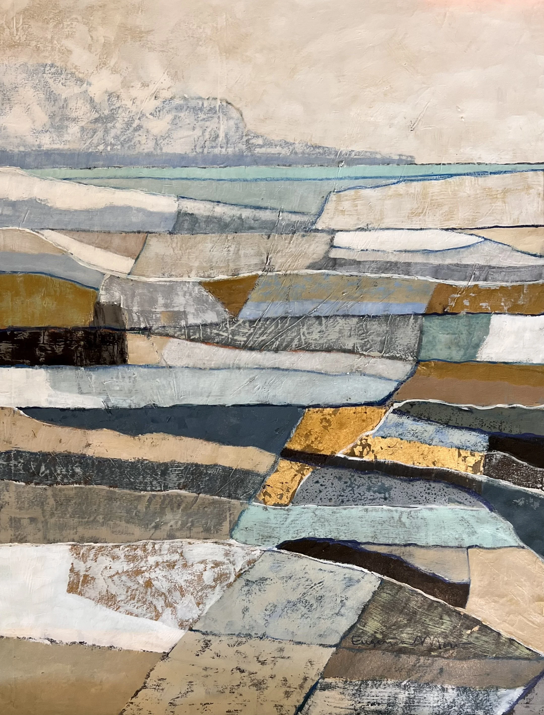 Abstract Landscape 48"x 36'" orig. acrylic painting on canvas.
