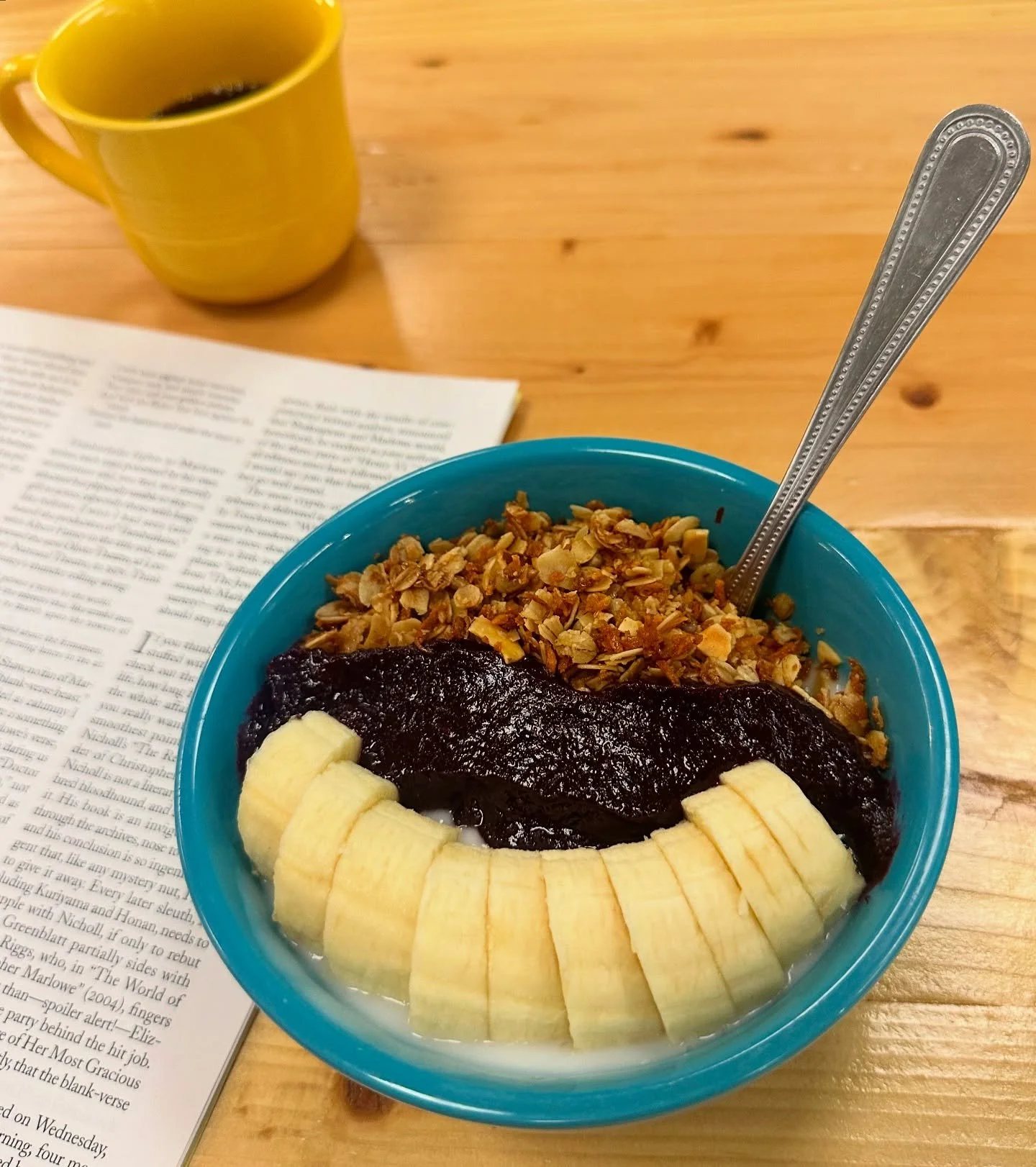 Good morning! We think it&rsquo;s a very nice day for staying inside, specifically at Main Squeeze while enjoying a granola bowl with hot cup of coffee. 

Stay dry! 
Open 9-3,
Daily