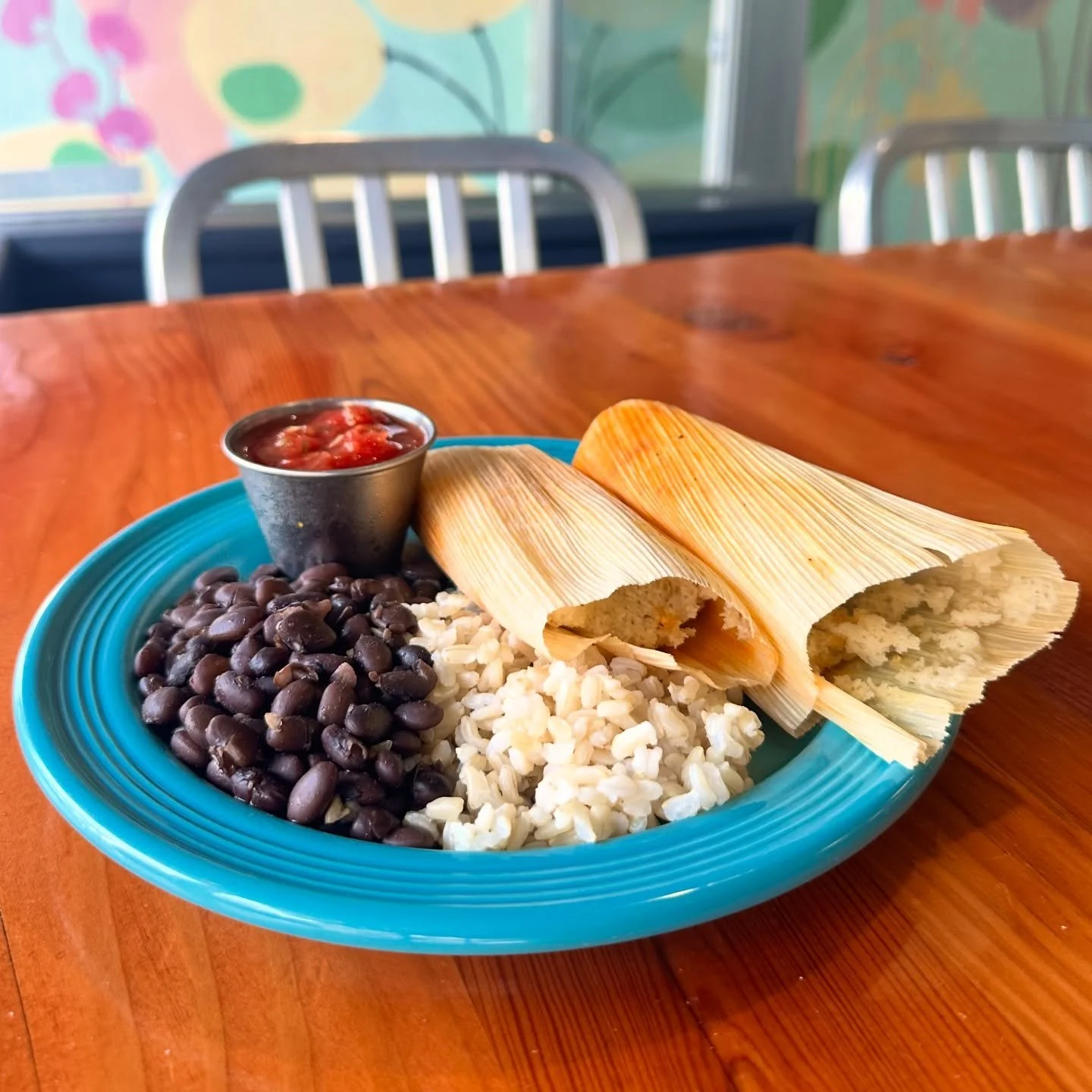 LIMITED special for YOU to CHEW!

Right now, we are serving TAMALES 🫔 ! They are filled with our vegan chorizo, some smoked heirloom tomato sauce, and olotillo corn masa filling from Oaxaca, we got from @irenesbbq ! These tamales come in both vegan 