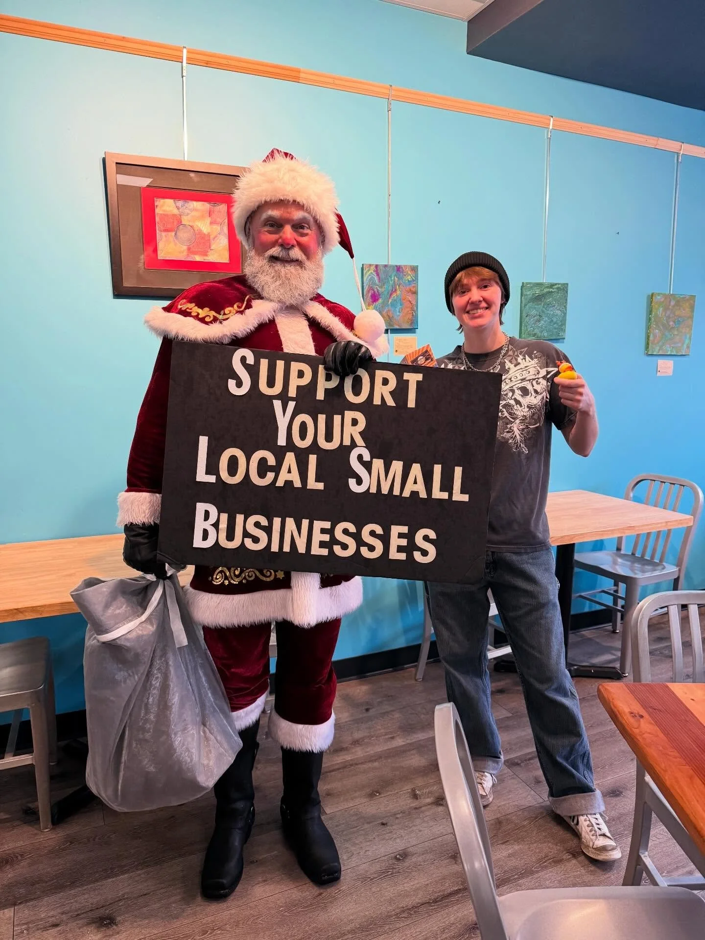 It&rsquo;s Small Business Saturday! Stop in for a snack or meal to fuel your shopping adventures today 😁