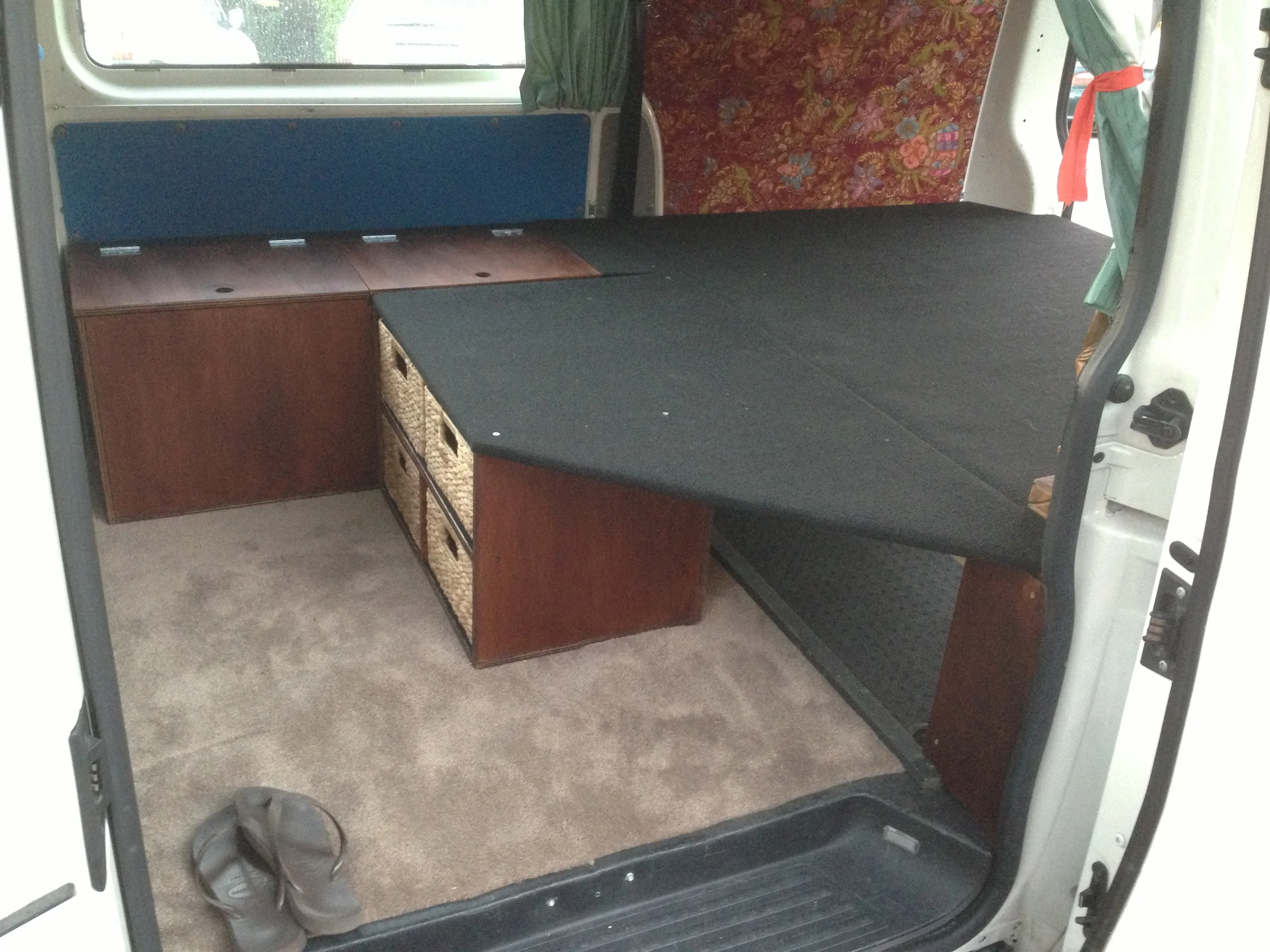  THE GUYS PLAYED WITH SOME STAIN AND VARNISH COLOURS UNTIL THEY GOT THE DESIRED TINT. 