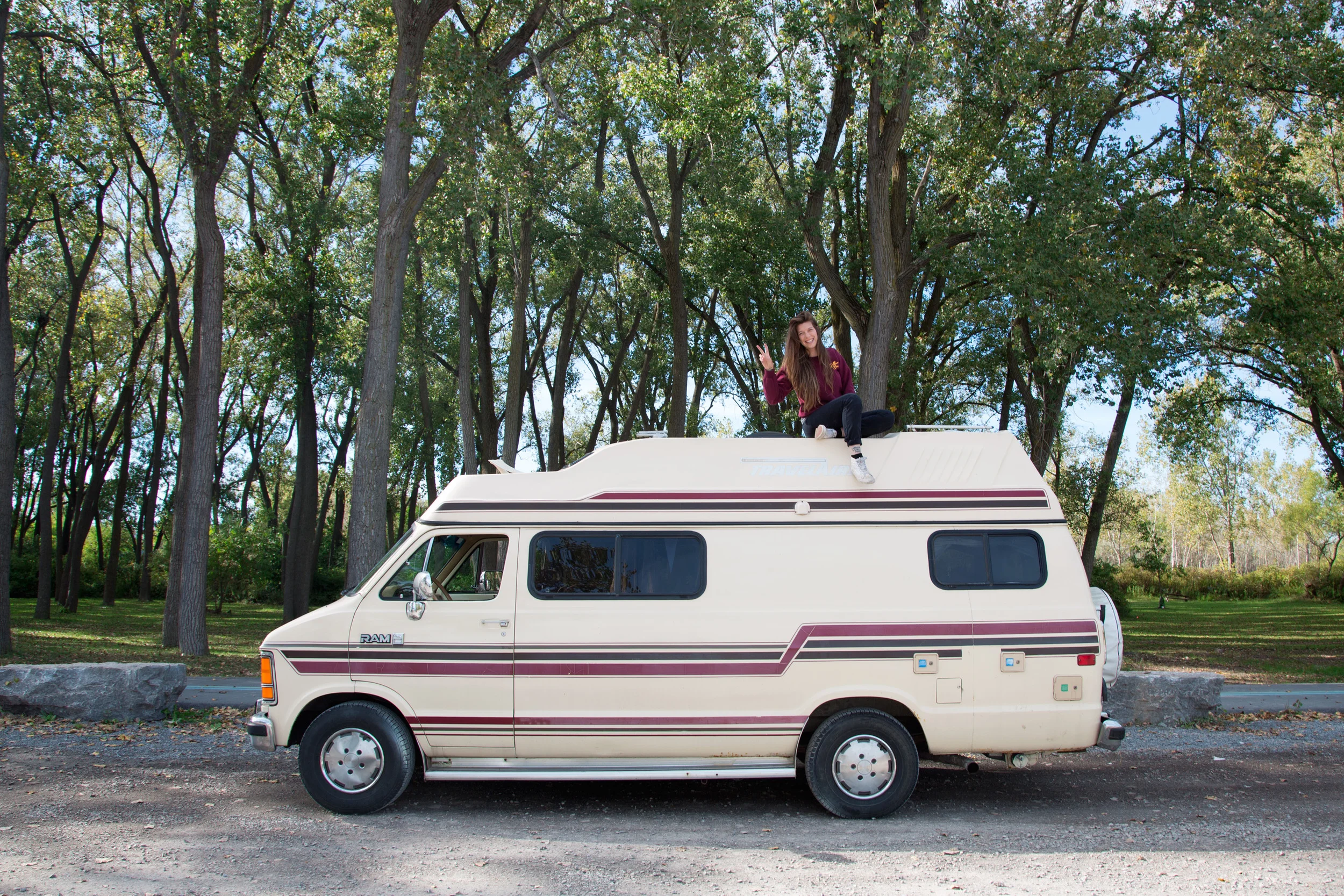 Here I am up top of my Dodge RAM, AKA "Dodge RAVE", AKA "Golden Boy"