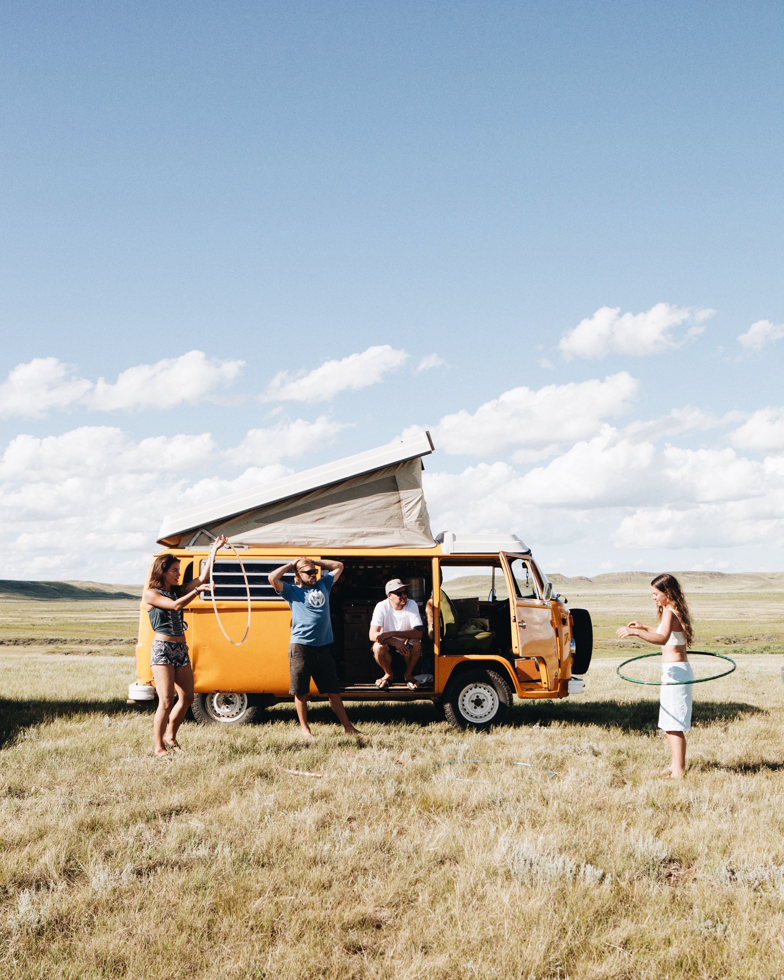 Hula Hooping in Grasslands National Park, Saskatchewan, Photo: Ariane Moisan