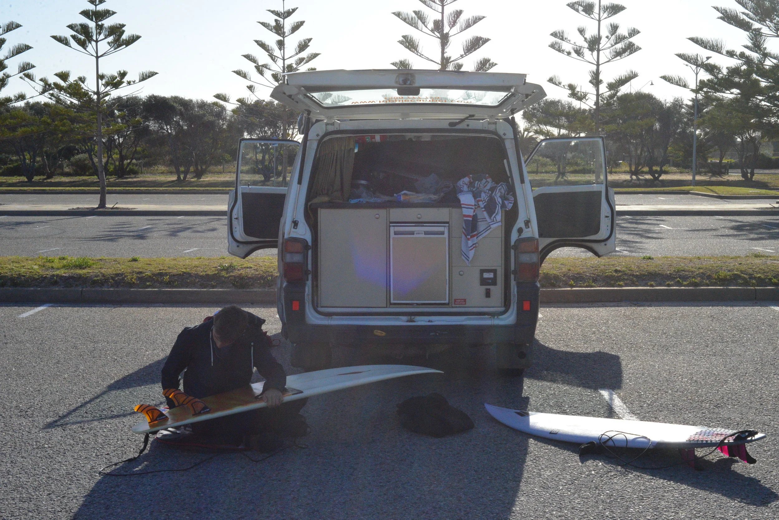 Setting up for a fun surf session 