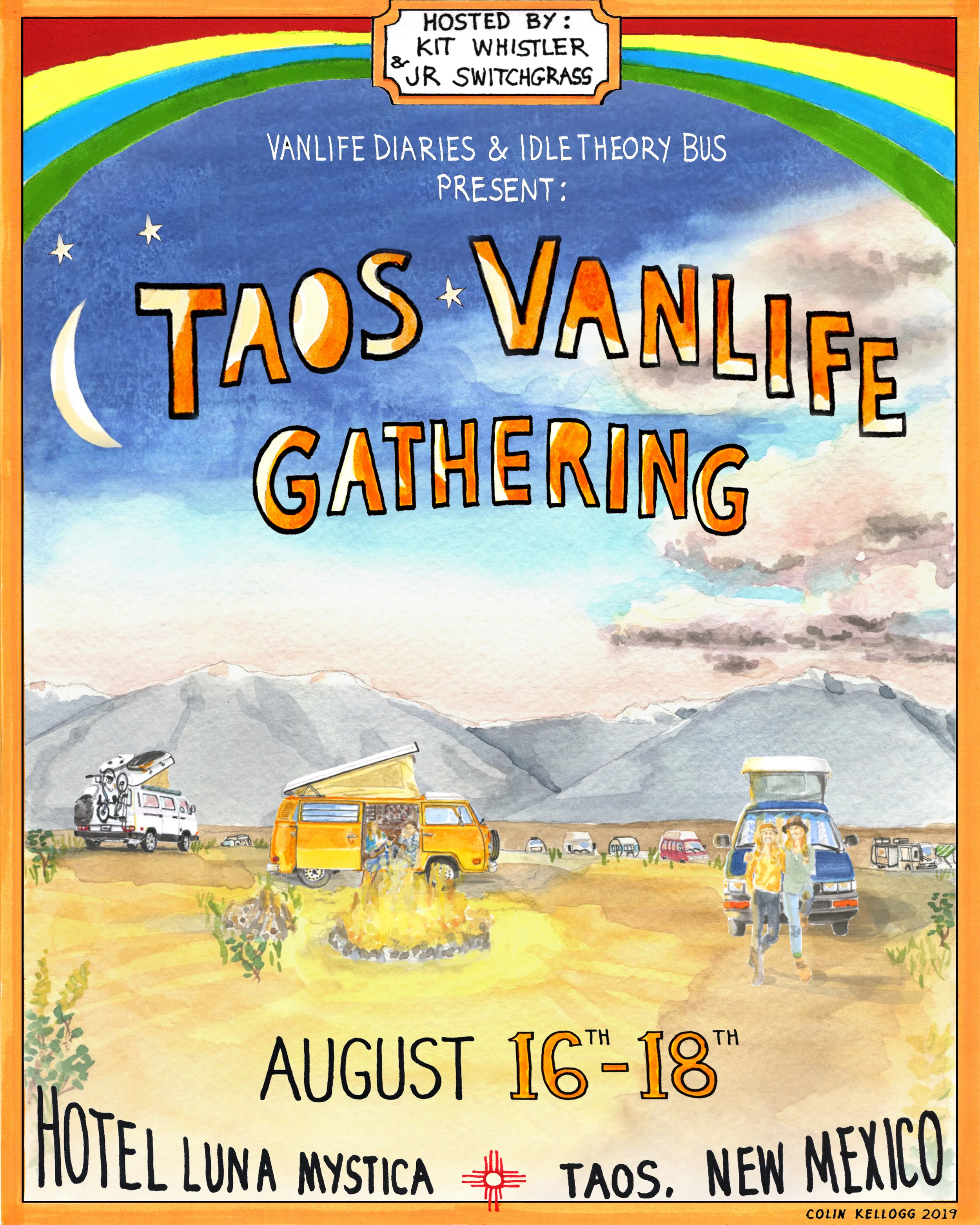 poster designed and painted by Colin Kellogg of Itinerant Aircooled