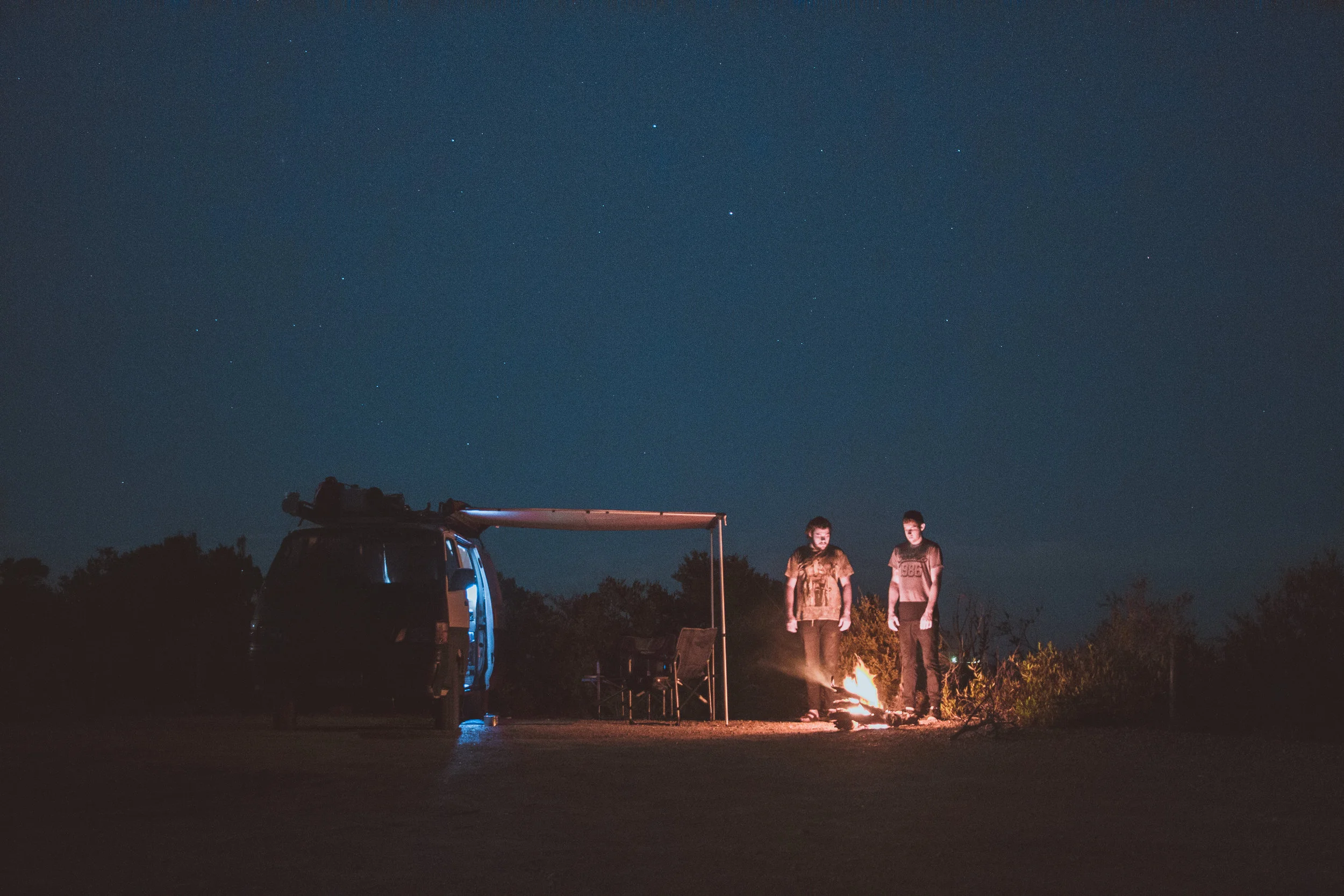 July 01 2017, A camp out celebrate leaving a City retail job to live for-time in the van and travels for a year