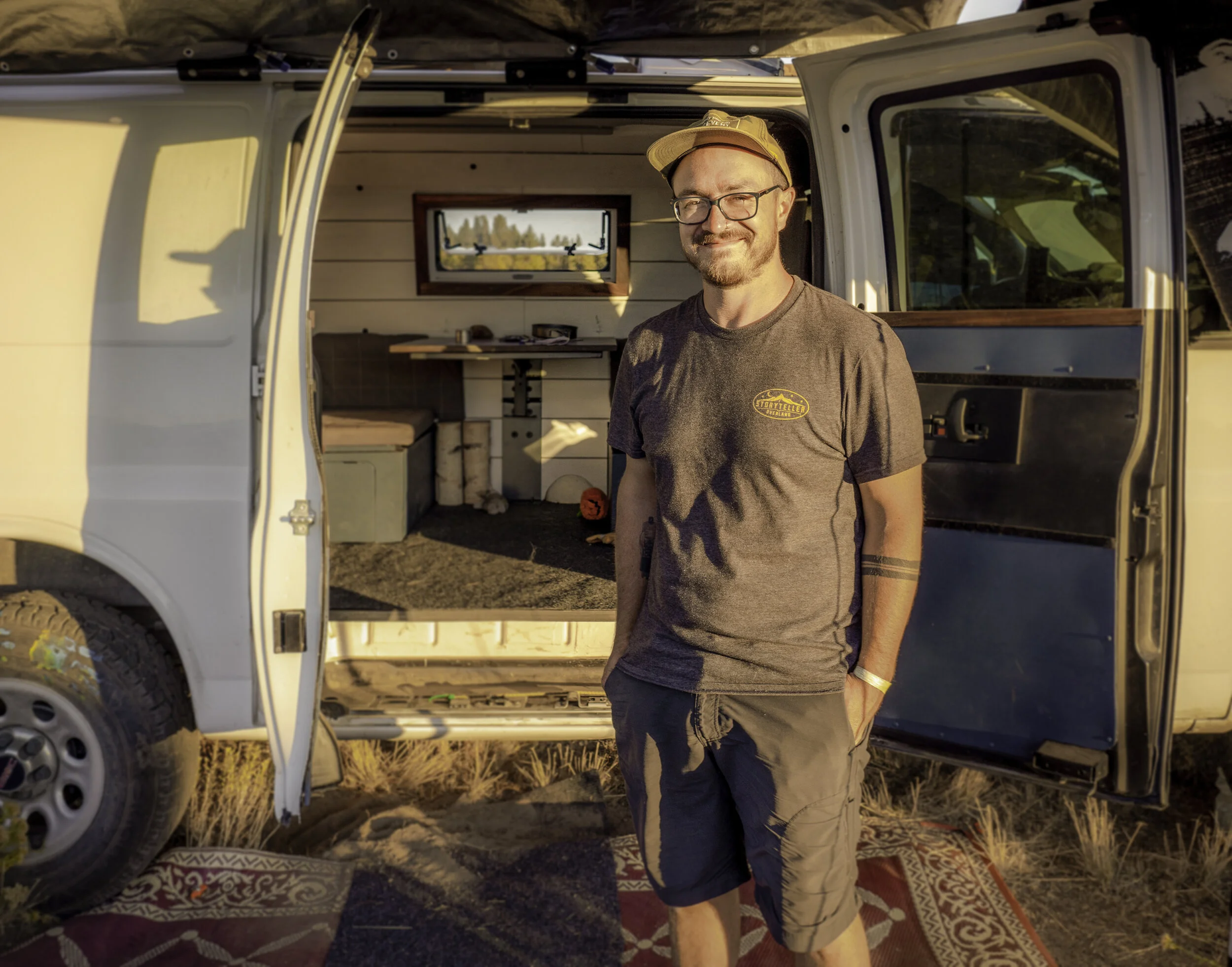 Chris & his self converted Vitruvian Van Photo By: @NathanJames.Visuals
