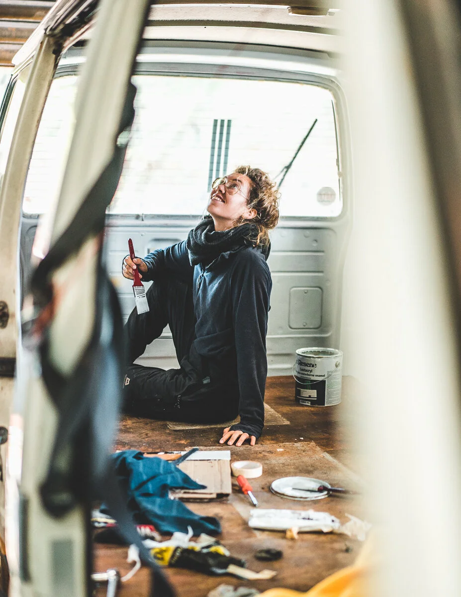 Day one of the Permaculture Van Conversion of Eddy