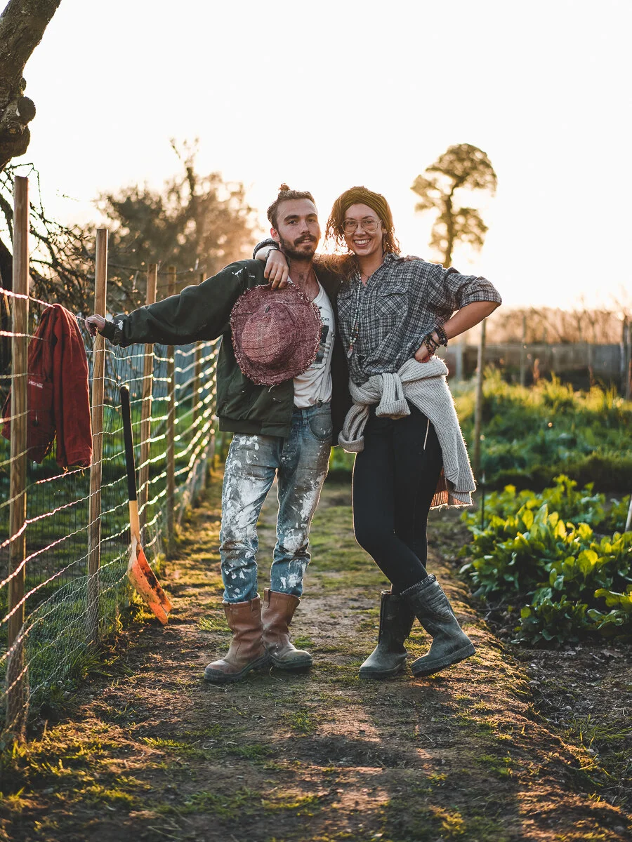 Permaculture has been an important part of both their lives, even on the road they find places to work on the land.