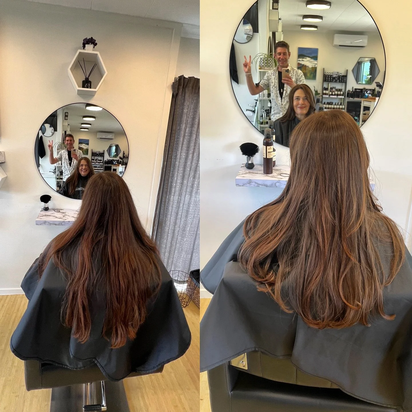 First haircut in 4 years. Thank you Martin @aesthetico.nz Maungawhai for the beautiful job you did. I was thinking, as long as I have long hair … I may as well…. 🥰❤️💯 but yeah it’s wonderful to have an expert give it sone shape&