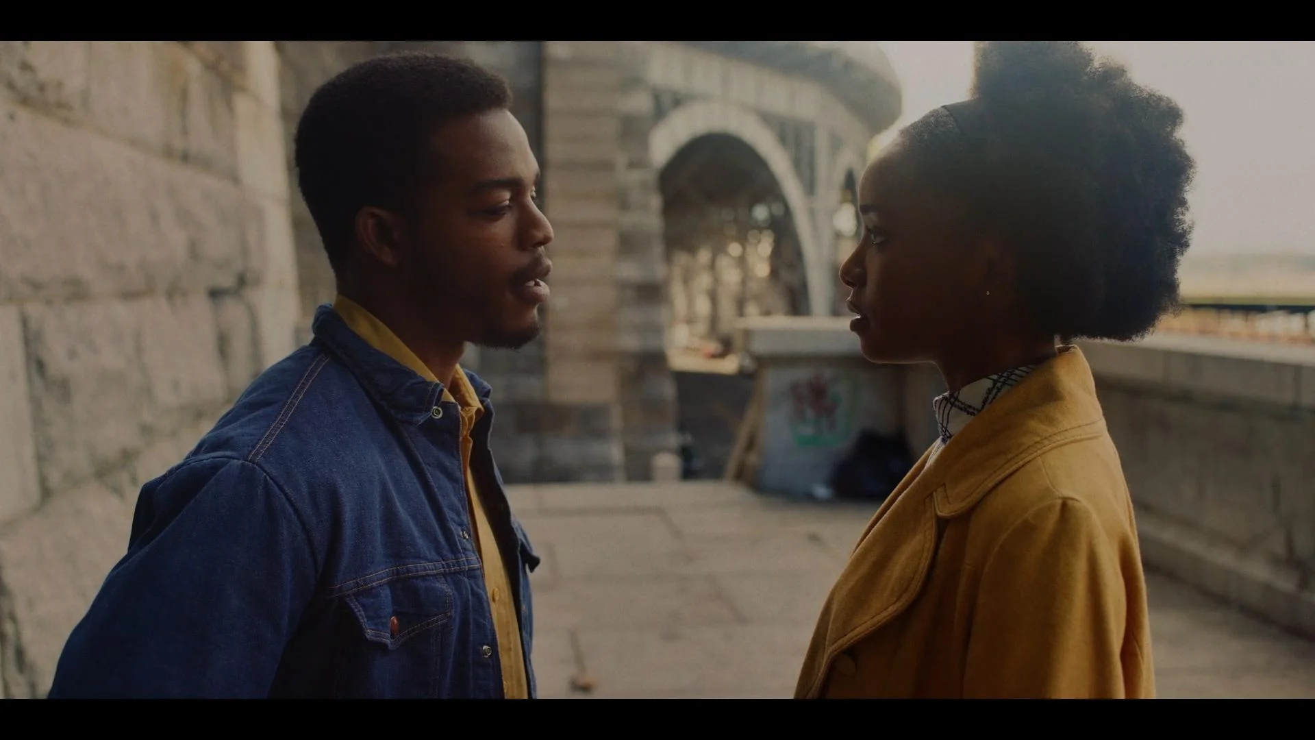 Kiki Layne (Tish) and Stephan James (Fonny) in If Beale Street Could Talk